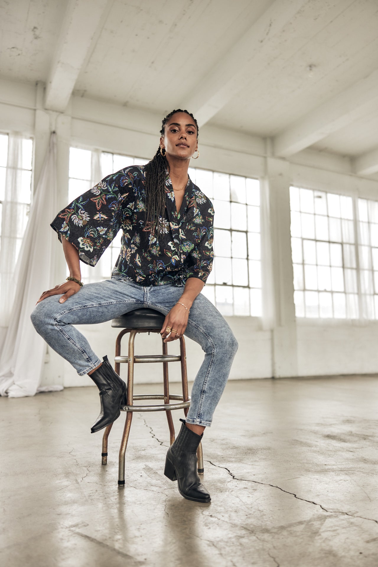 Jeans slim Femme Alexa Cropped boceano | Freeman T. Porter