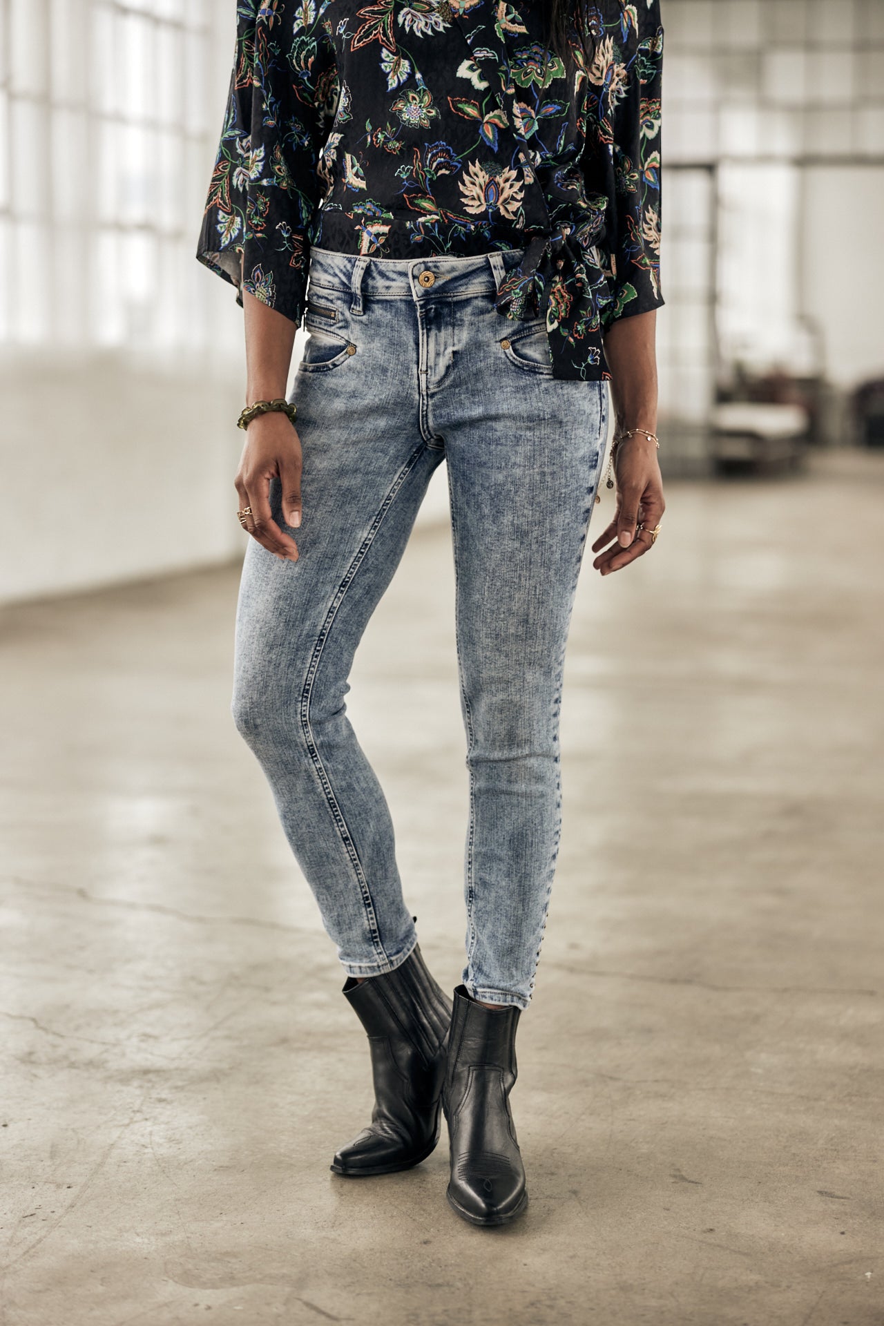 Jeans slim Femme Alexa Cropped boceano | Freeman T. Porter