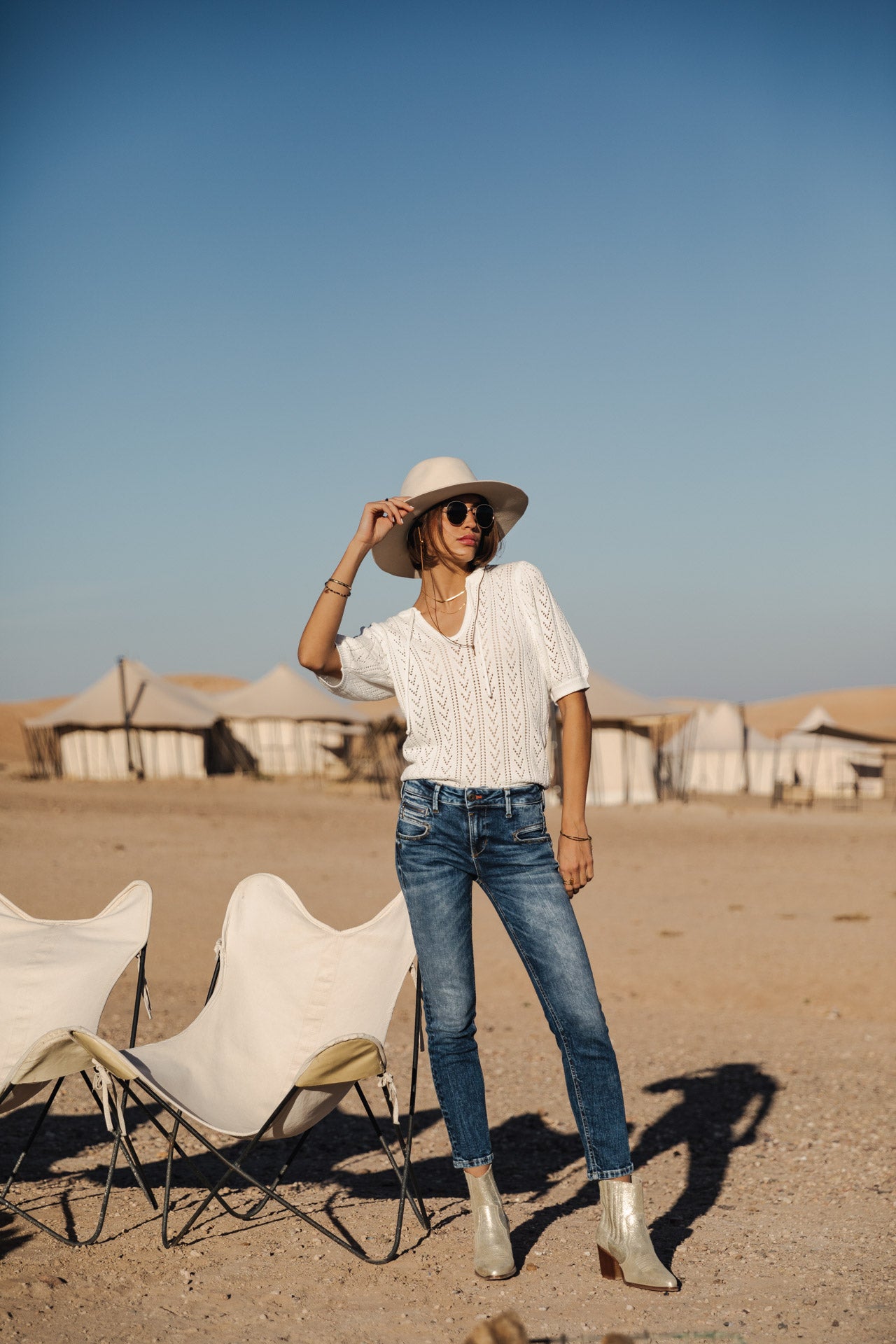 Jeans super slim 7/8 Femme Alexa Cropped saopolo med | Freeman T. Porter