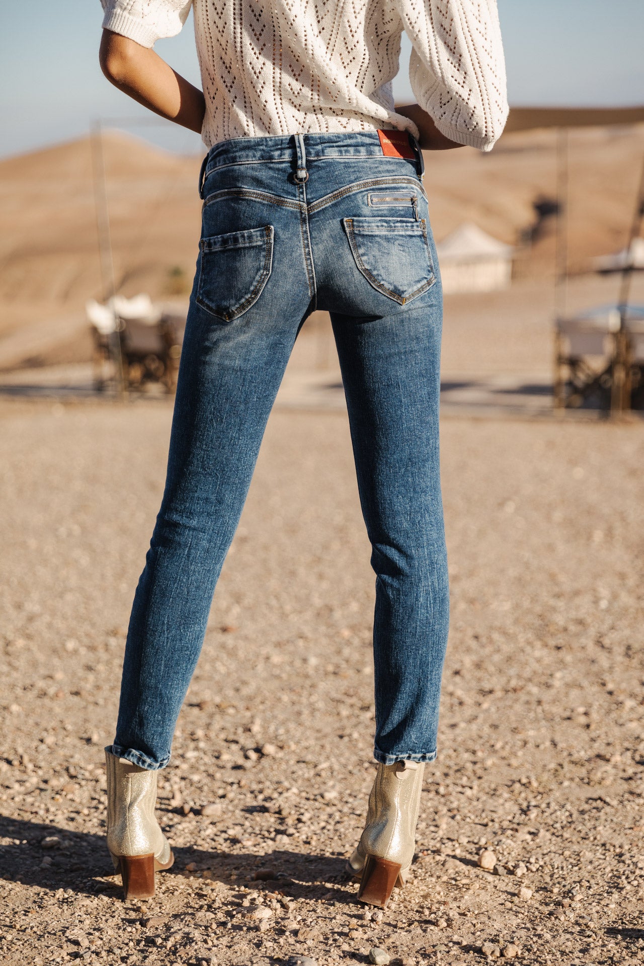 Jeans super slim 7/8 Femme Alexa Cropped saopolo med | Freeman T. Porter