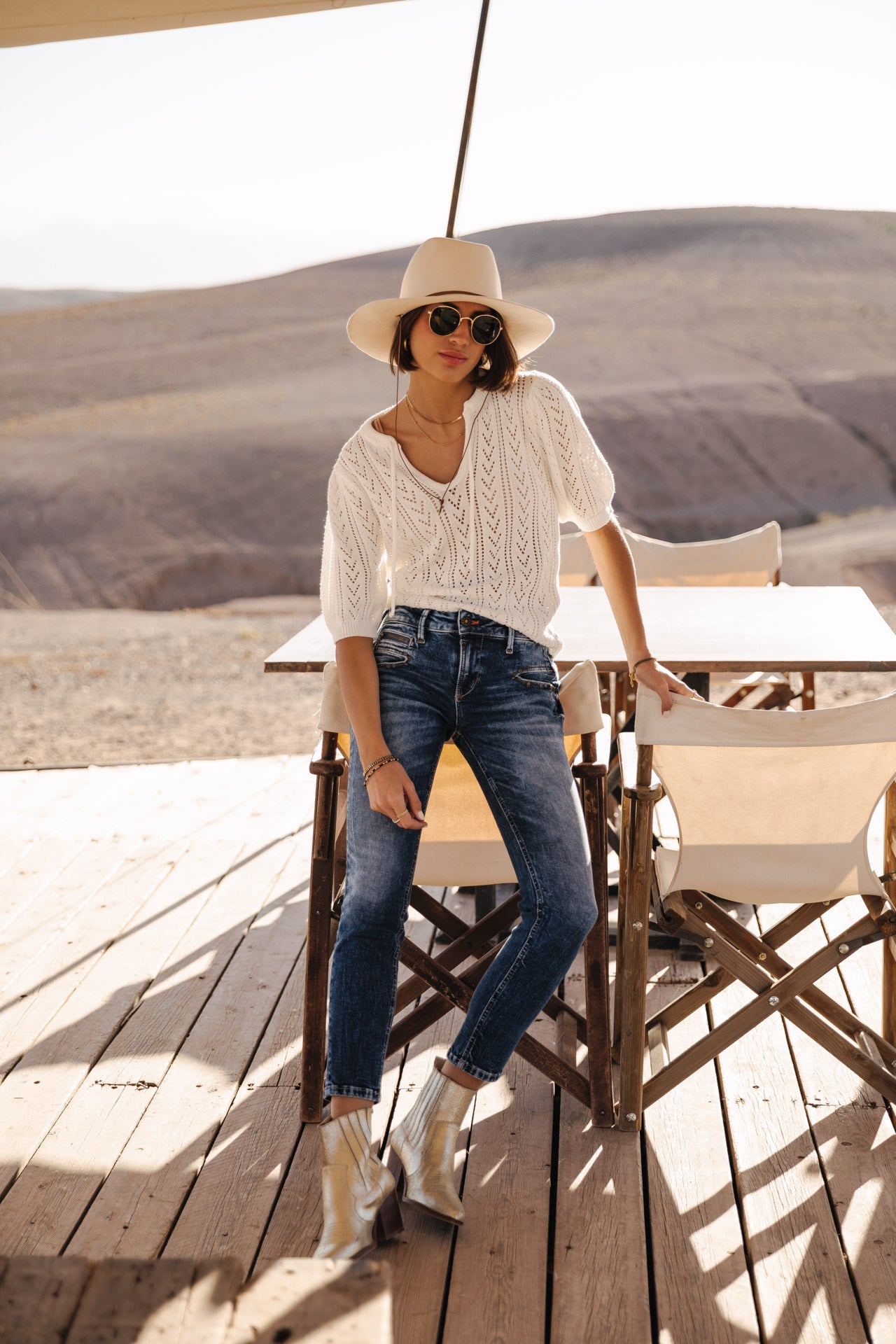 Jeans super slim 7/8 Femme Alexa Cropped saopolo med | Freeman T. Porter