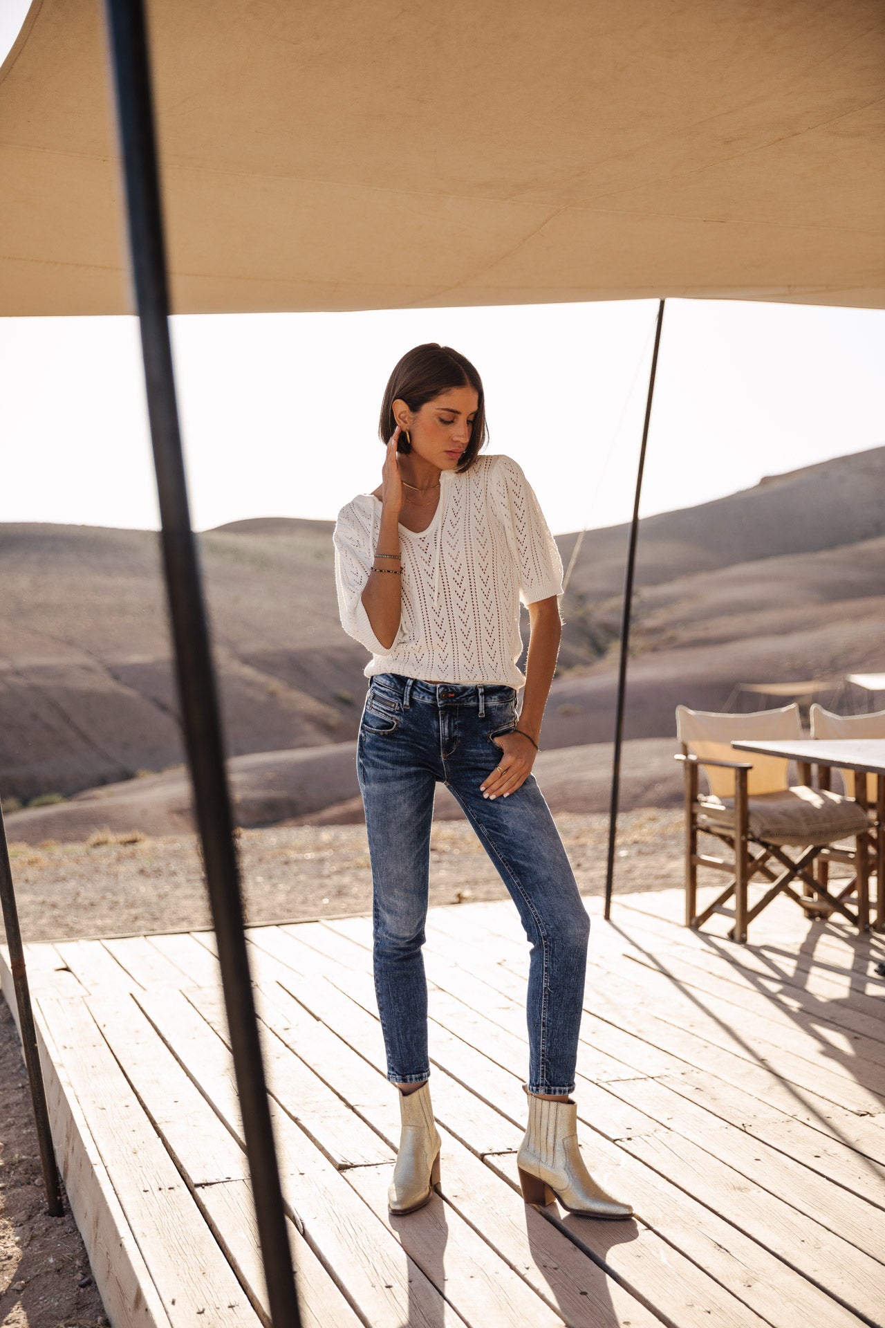 Jeans super slim 7/8 Femme Alexa Cropped saopolo med | Freeman T. Porter