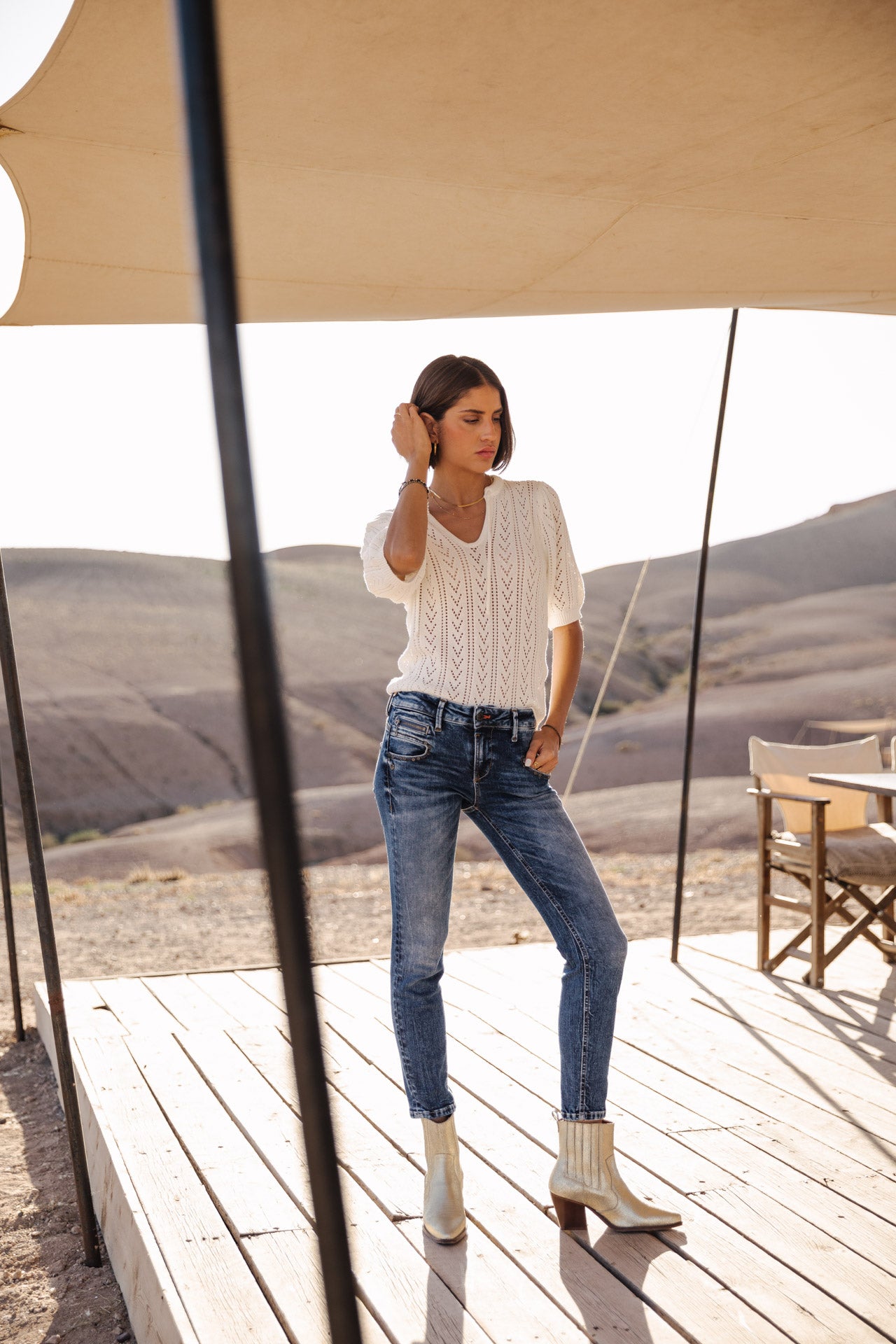 Jeans super slim 7/8 Femme Alexa Cropped saopolo med | Freeman T. Porter