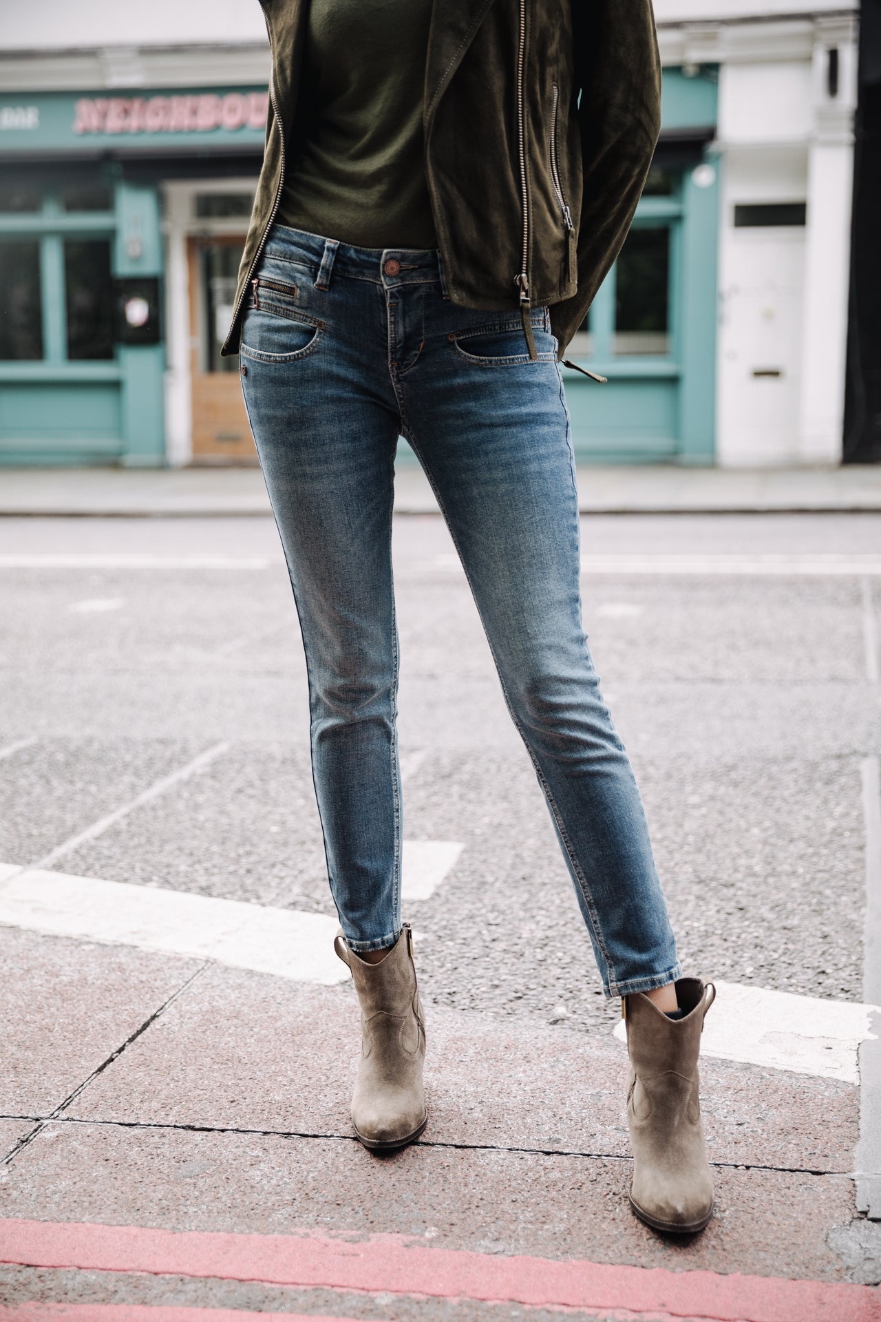 Jeans super slim 7/8 Woman Alexa Cropped miego | Freeman T. Porter