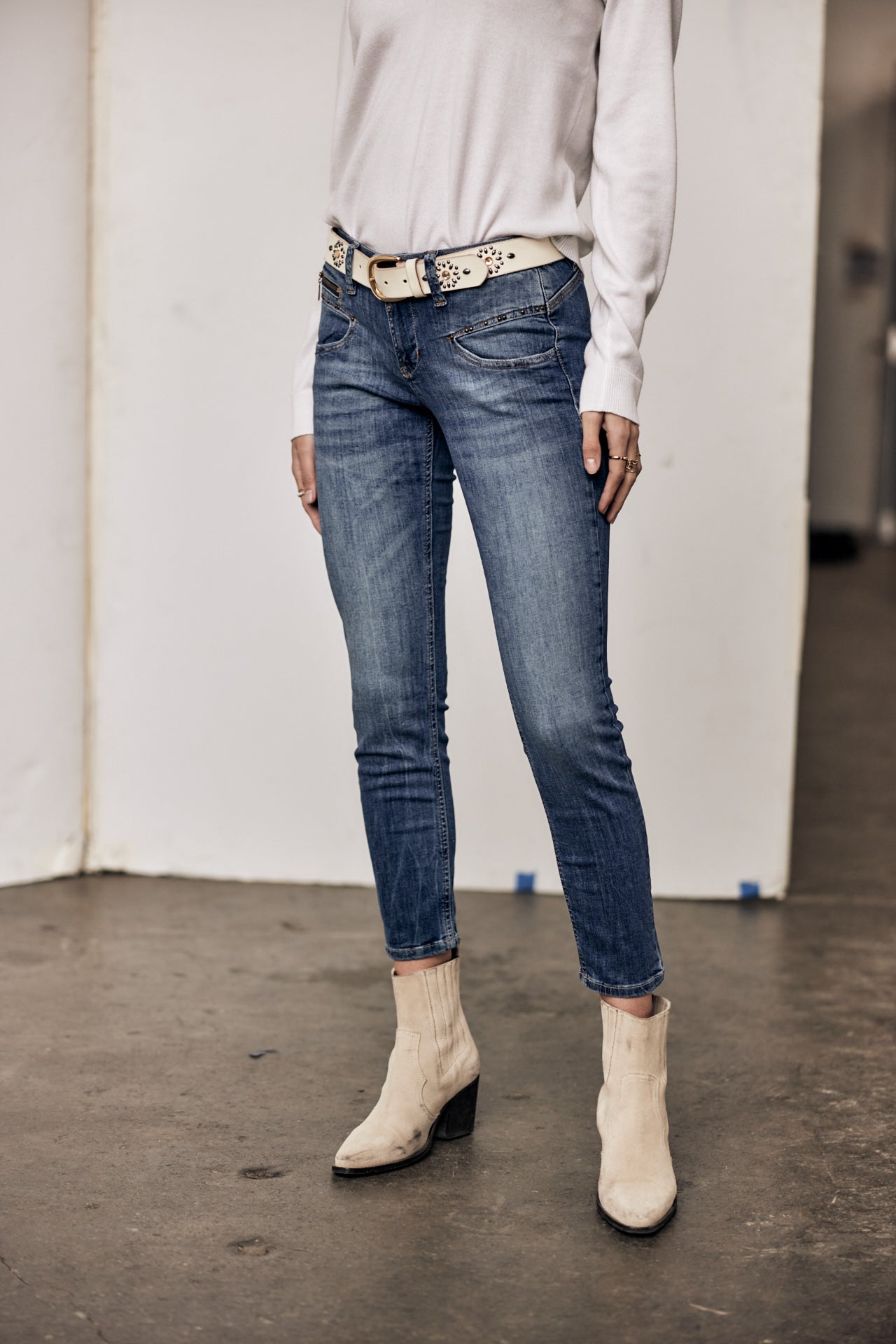 Jeans super slim 7/8 Femme Alexa Cropped pacific | Freeman T. Porter