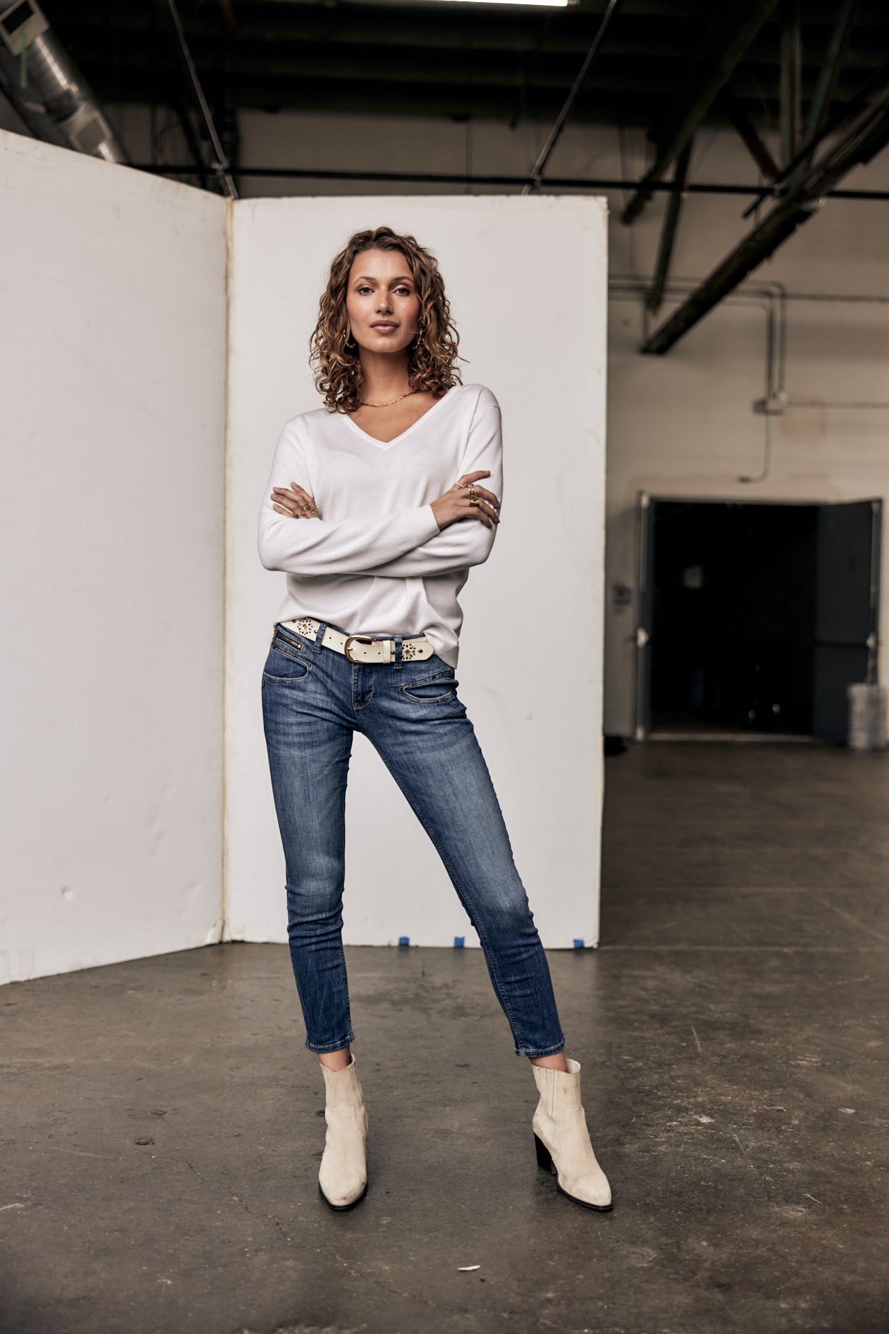 Jeans super slim 7/8 Femme Alexa Cropped pacific | Freeman T. Porter