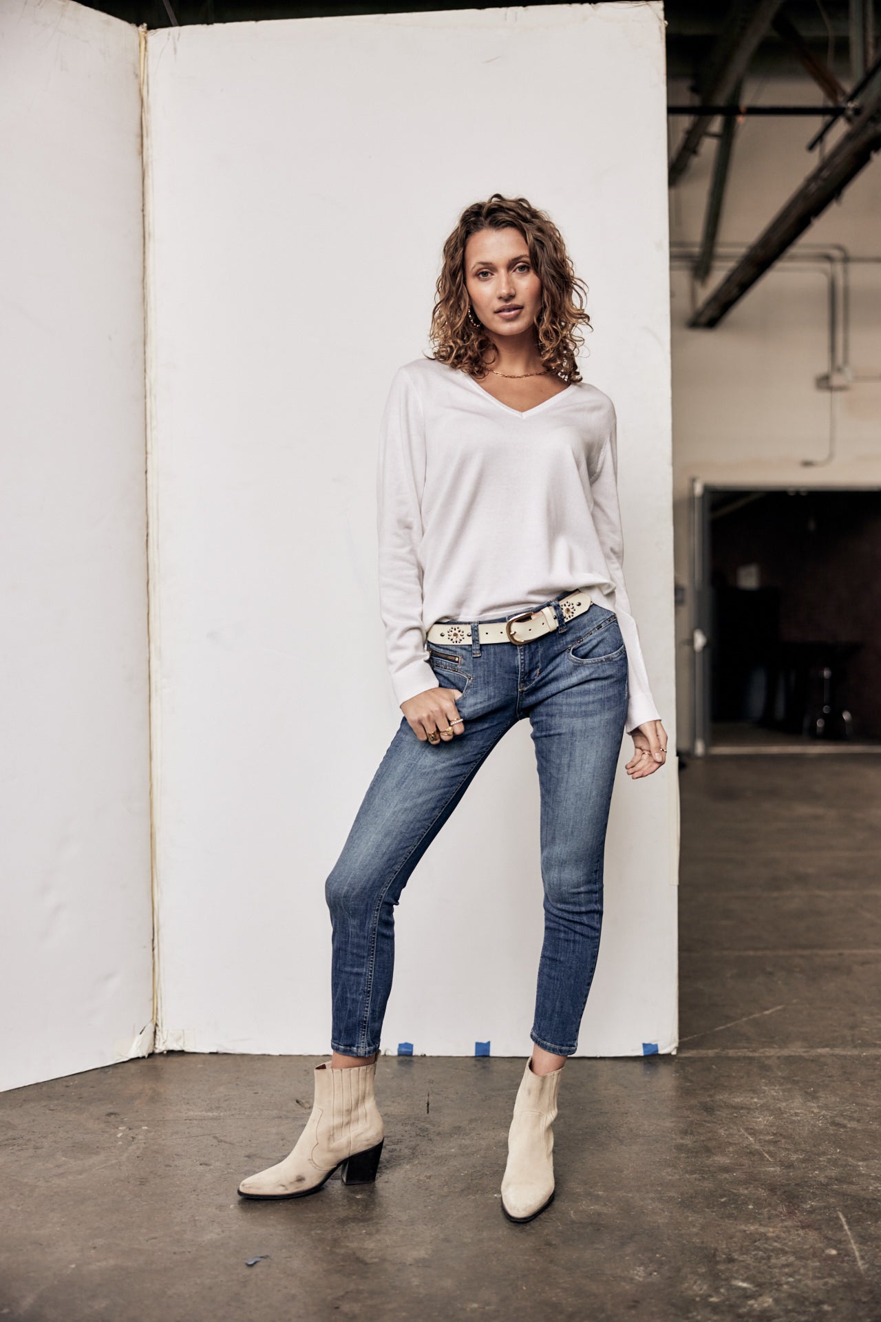 Jeans super slim 7/8 Femme Alexa Cropped pacific | Freeman T. Porter