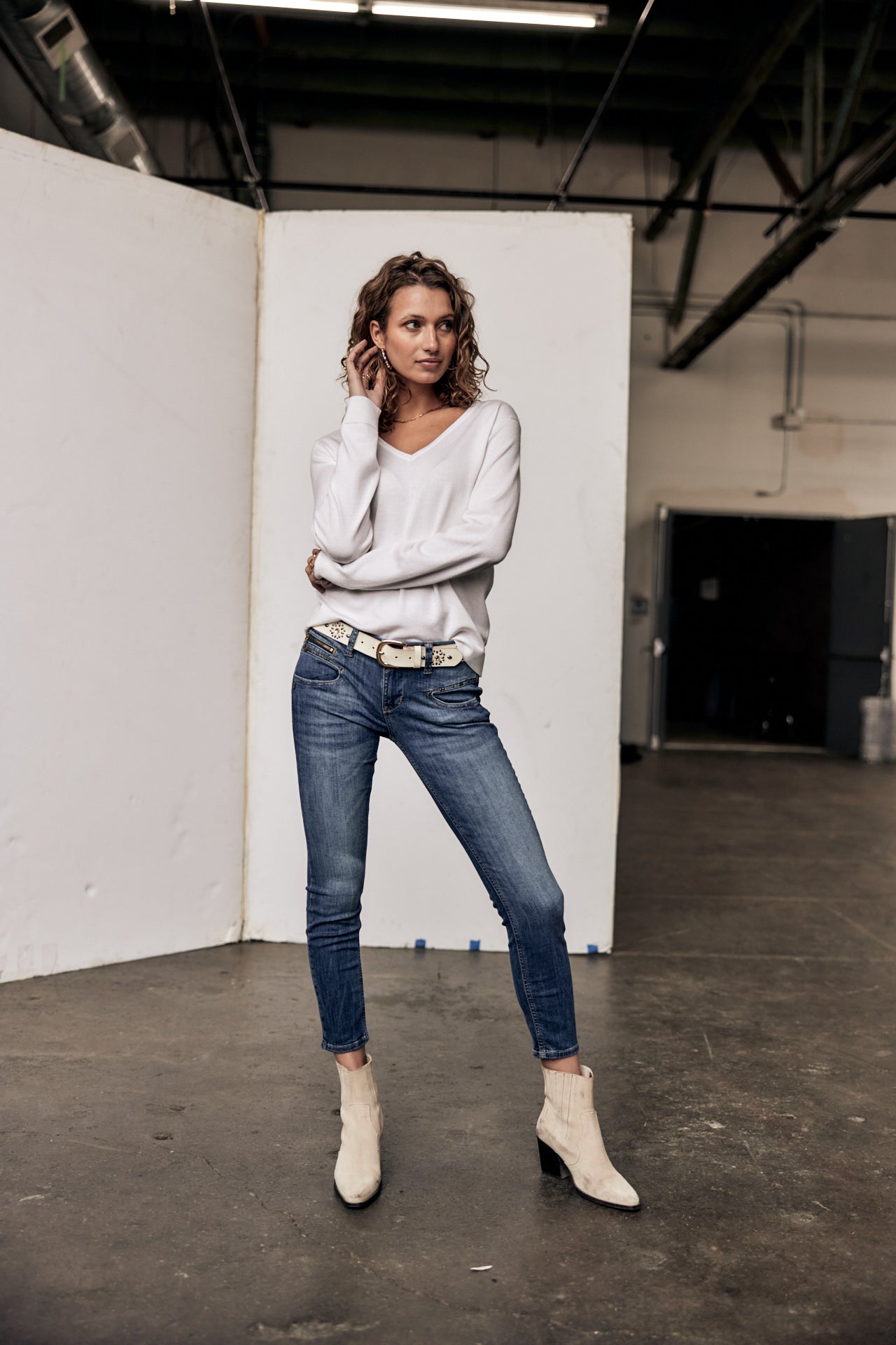 Jeans super slim 7/8 Femme Alexa Cropped pacific | Freeman T. Porter