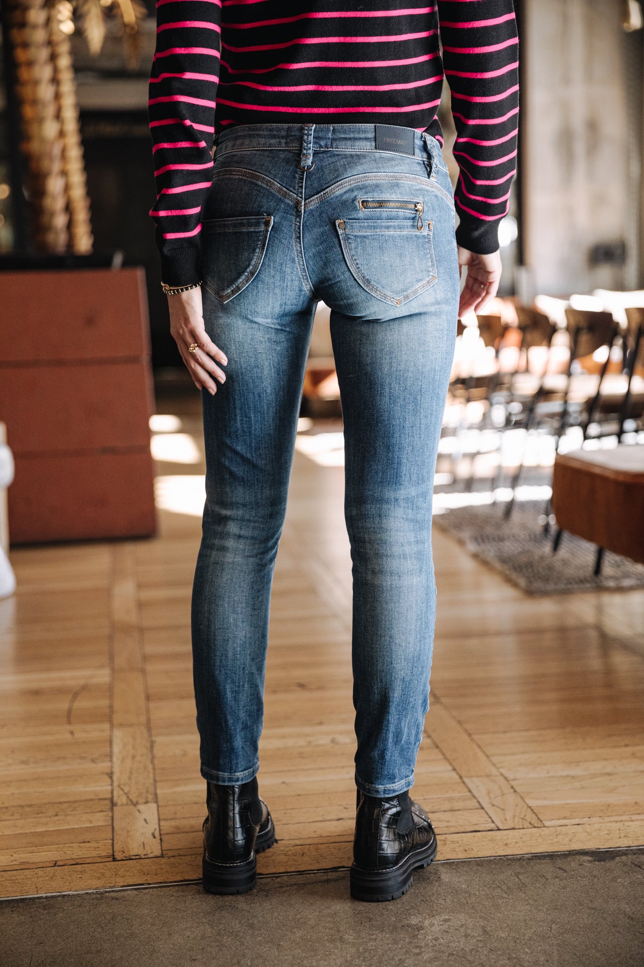Jeans super slim 7/8 Femme Alexa Cropped pacific | Freeman T. Porter