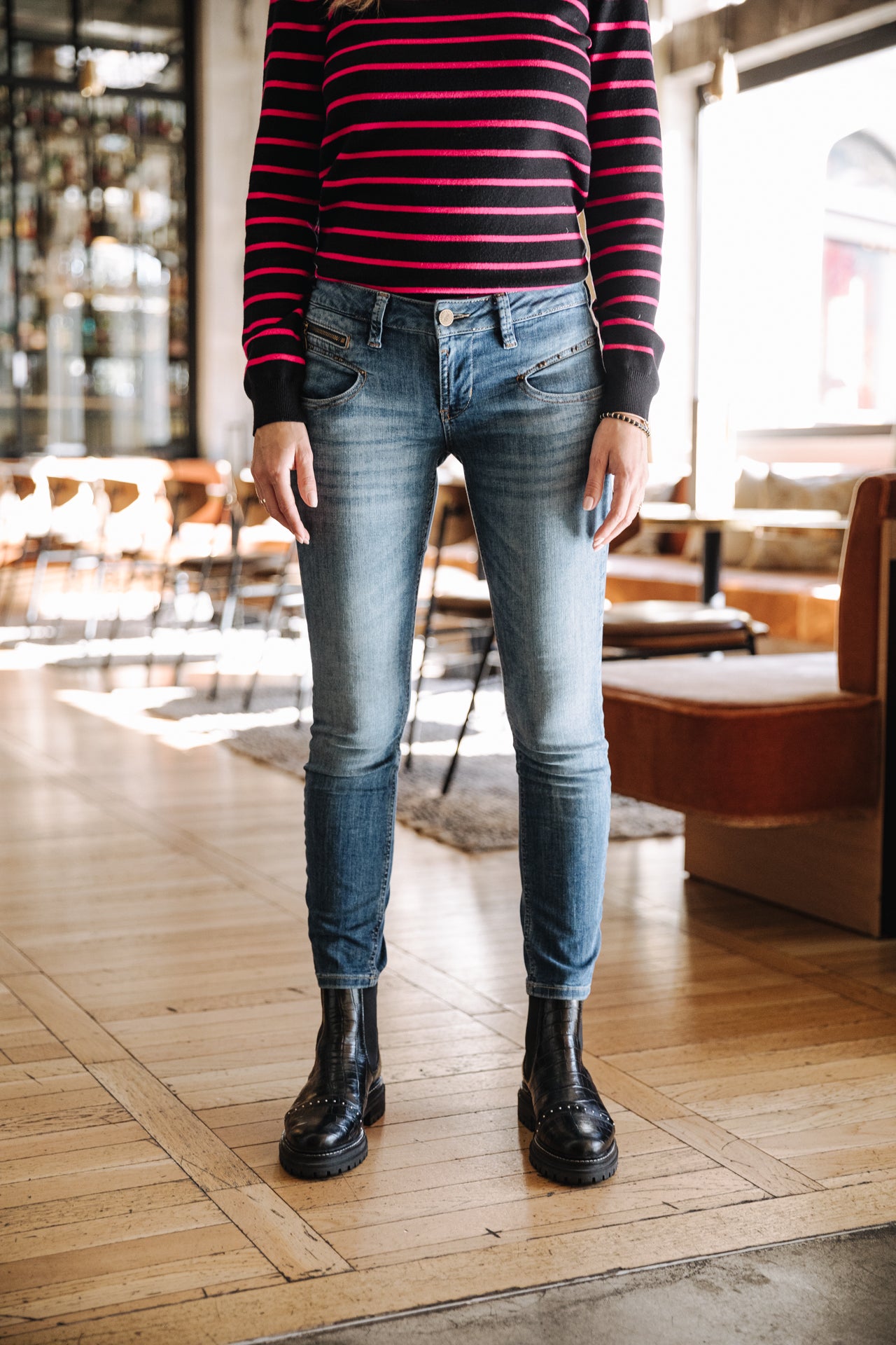 Jeans super slim 7/8 Femme Alexa Cropped pacific | Freeman T. Porter