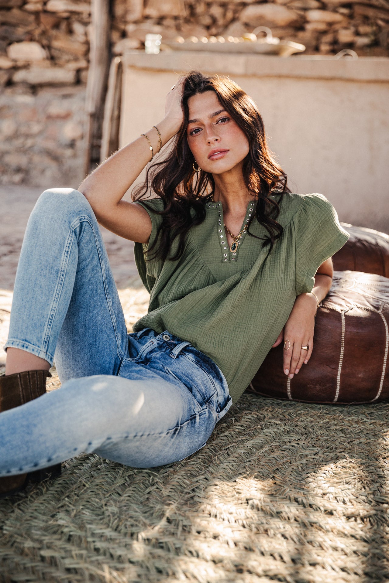 Jeans super slim 7/8 Femme Alexa Cropped palermo med | Freeman T. Porter