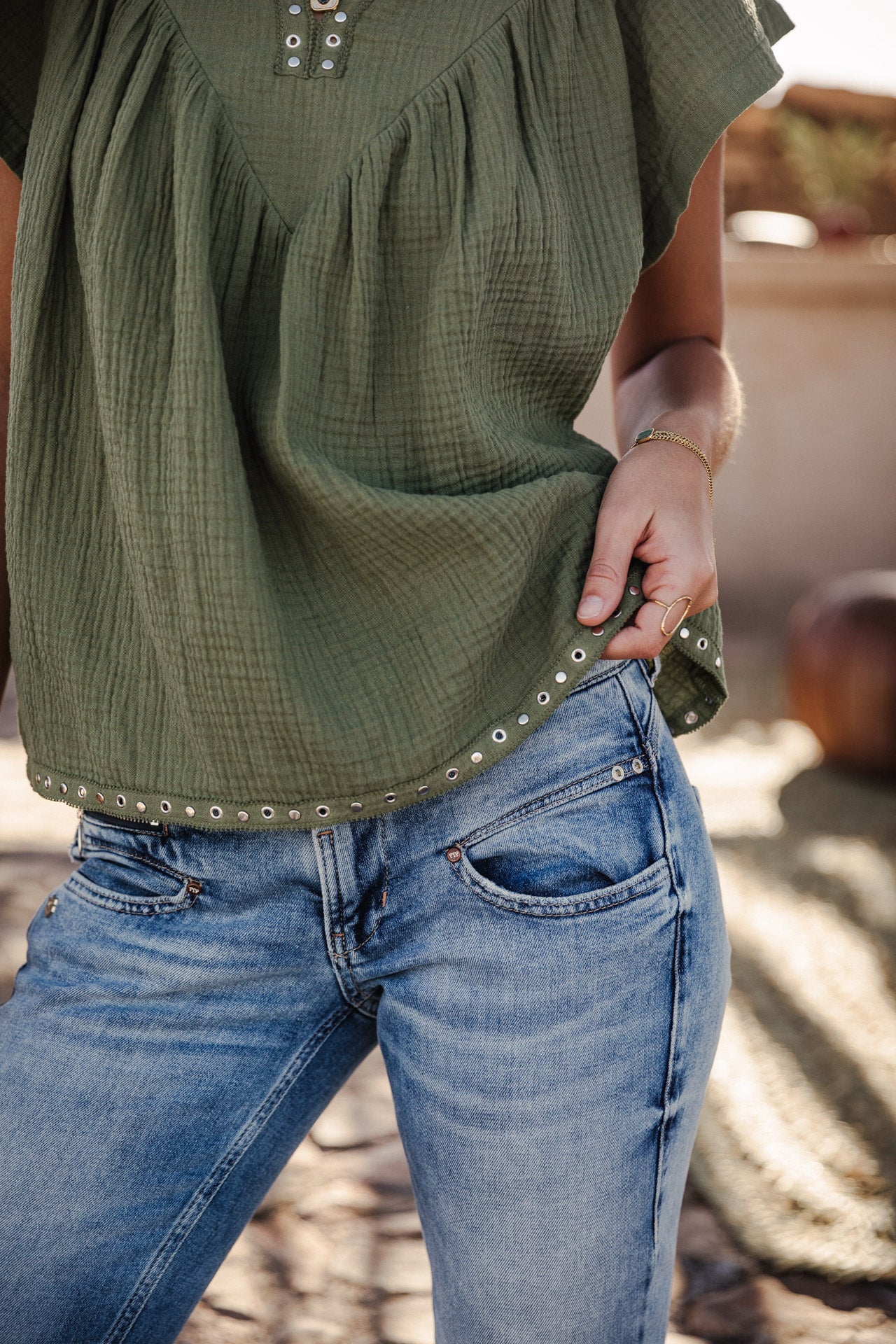 Jeans super slim 7/8 Femme Alexa Cropped palermo med | Freeman T. Porter