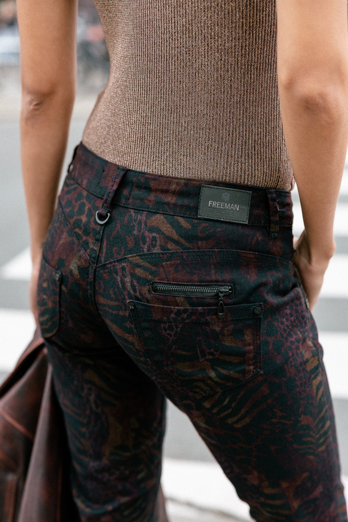 Pantalon super slim 7/8 Femme Alexa Cropped Fuego original | Freeman T. Porter