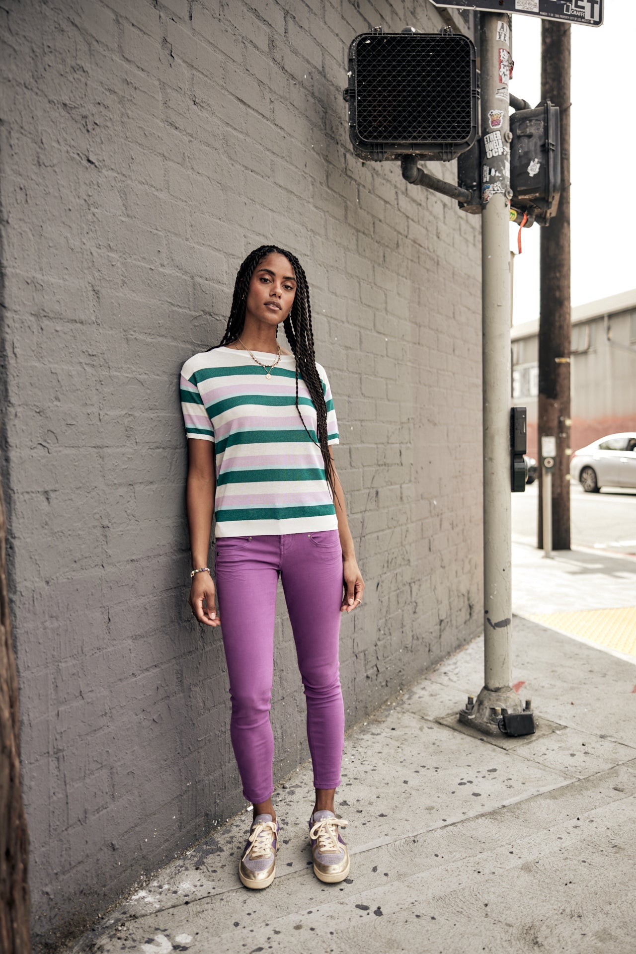 Pantalon super slim 7/8 Femme Alexa Cropped New Magic Color dewberry | Freeman T. Porter