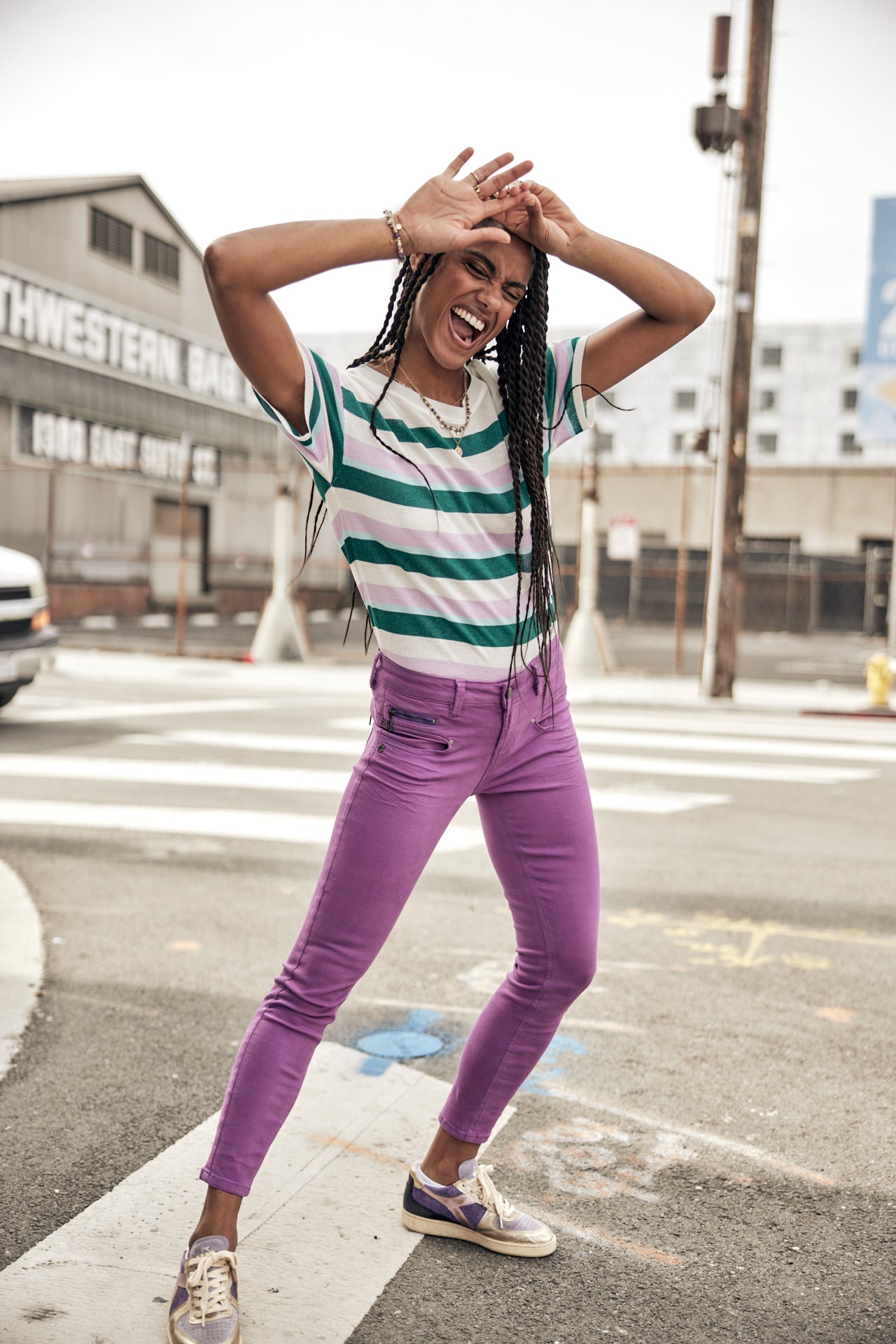 Pantalon super slim 7/8 Femme Alexa Cropped New Magic Color dewberry | Freeman T. Porter