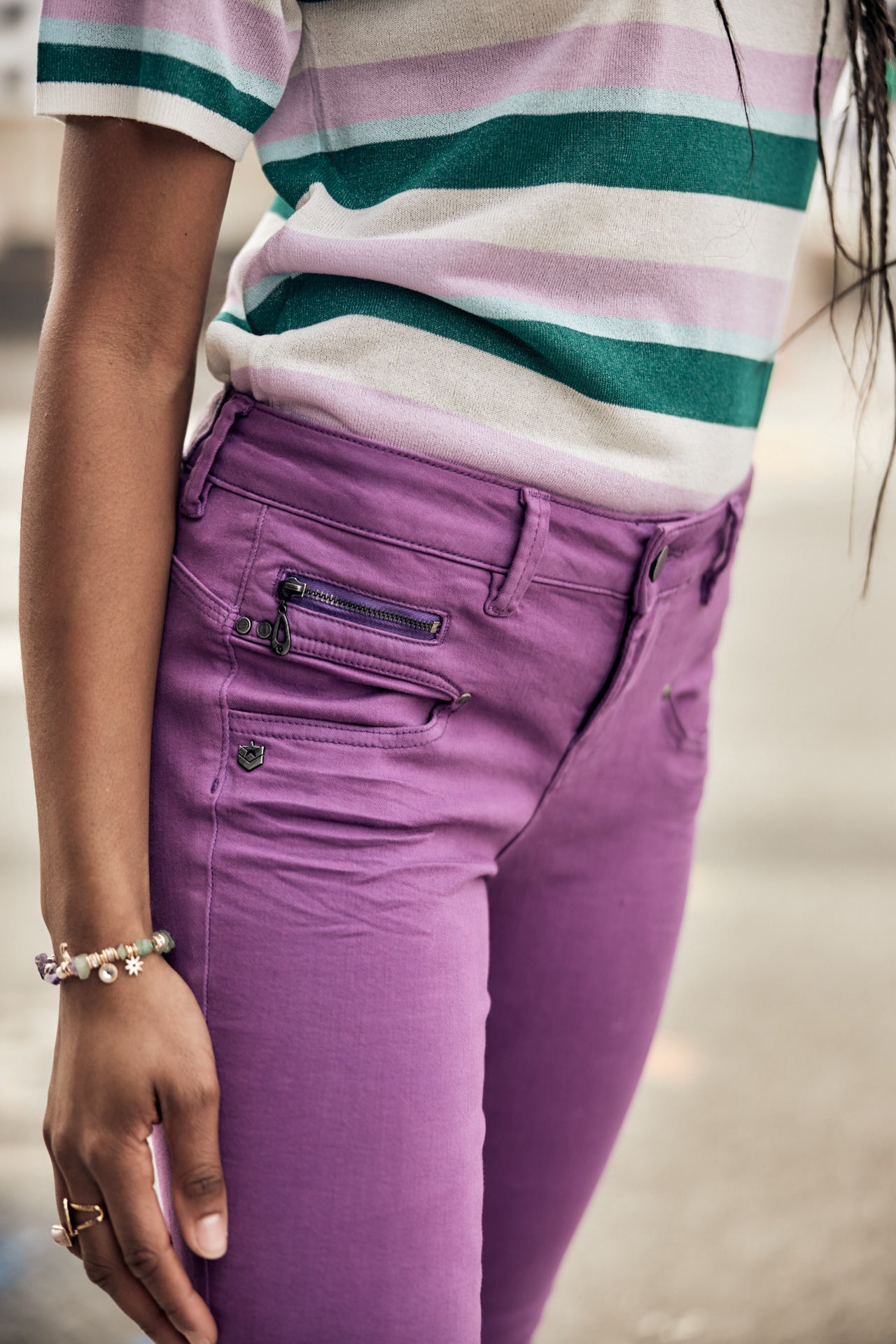 Pantalon super slim 7/8 Femme Alexa Cropped New Magic Color dewberry | Freeman T. Porter