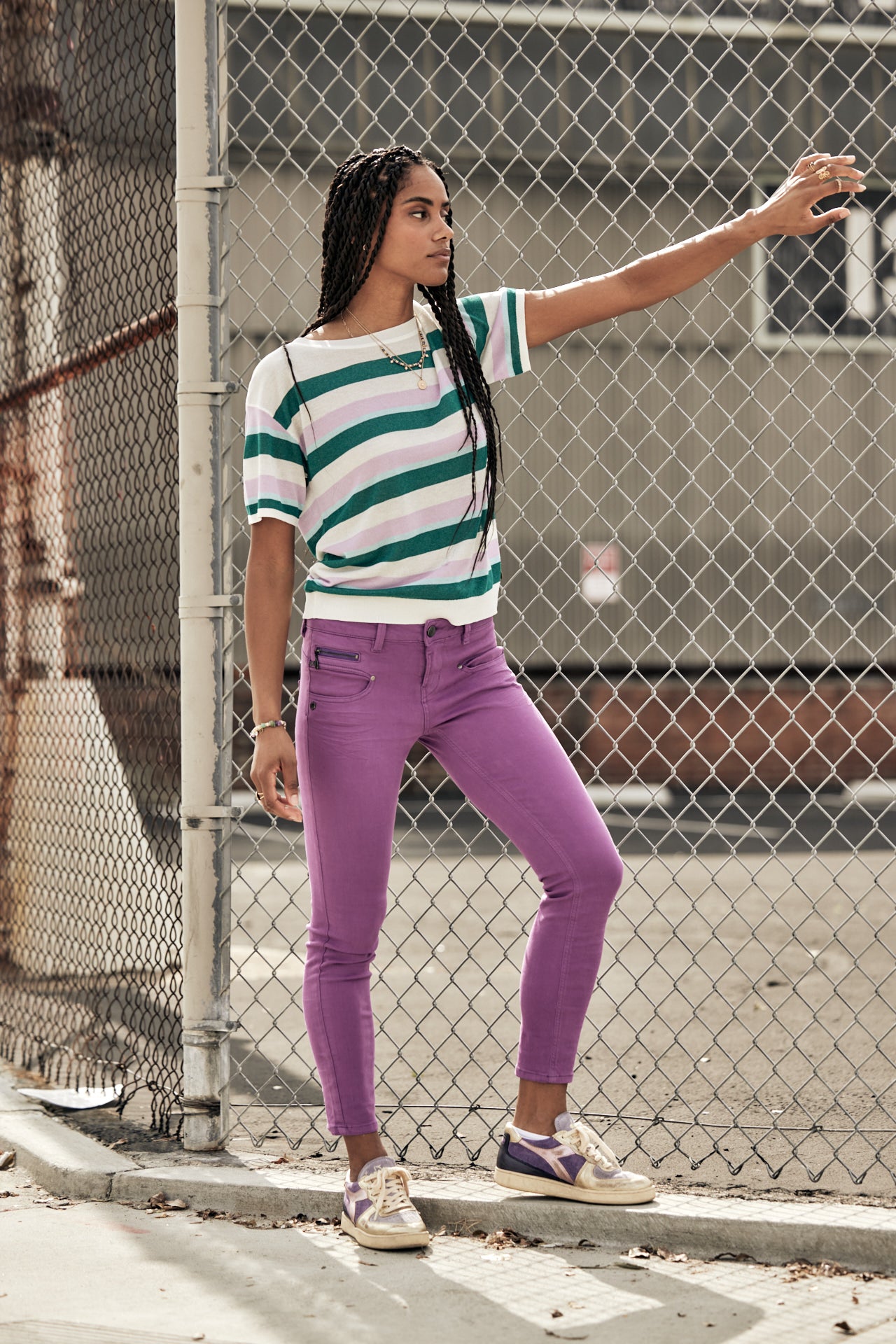 Pantalon super slim 7/8 Femme Alexa Cropped New Magic Color dewberry | Freeman T. Porter