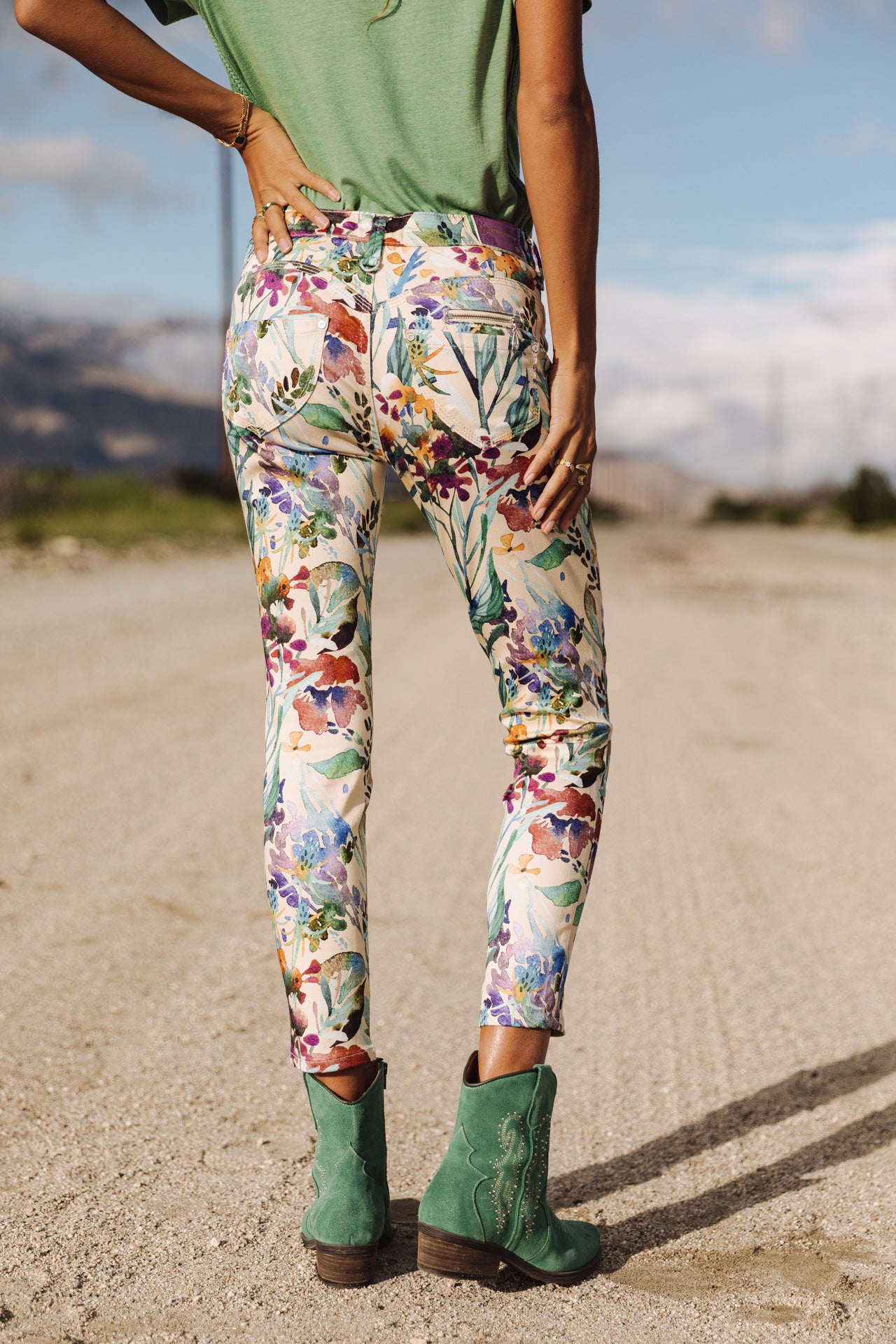 Pantalon super slim 7/8 Femme Alexa Cropped Ribella original | Freeman T. Porter
