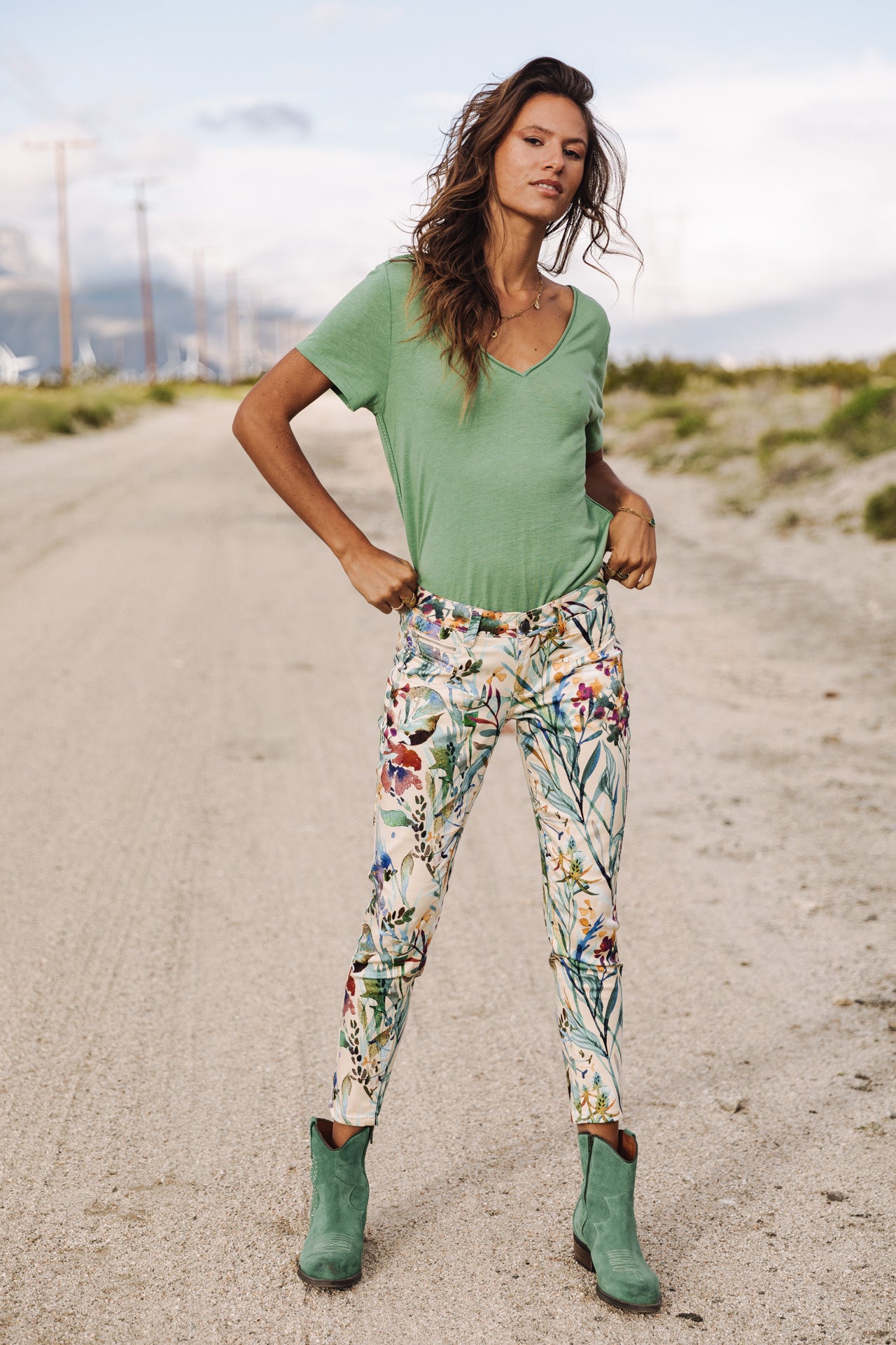 Pantalon super slim 7/8 Mujer Alexa Cropped Ribella original | Freeman T. Porter