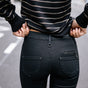 Hohe Taille schlanke Jeans Frau Alexa High Waist black | Freeman T. Porter