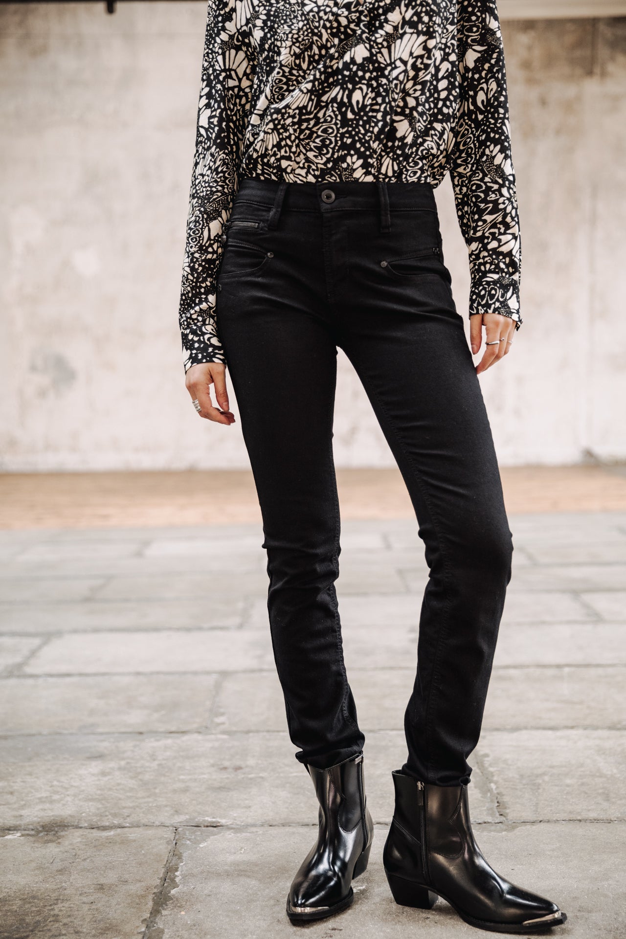 Jeans slim Femme Alexa High Waist black | Freeman T. Porter