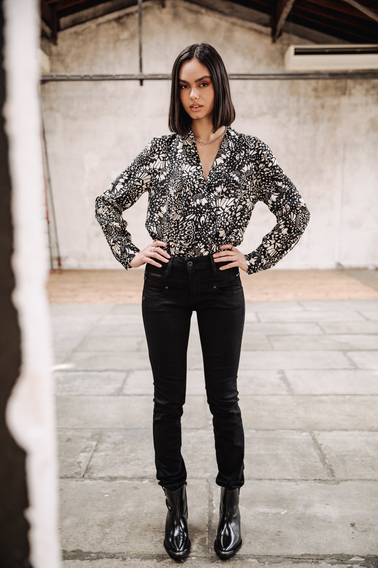 Jeans slim Femme Alexa High Waist black | Freeman T. Porter