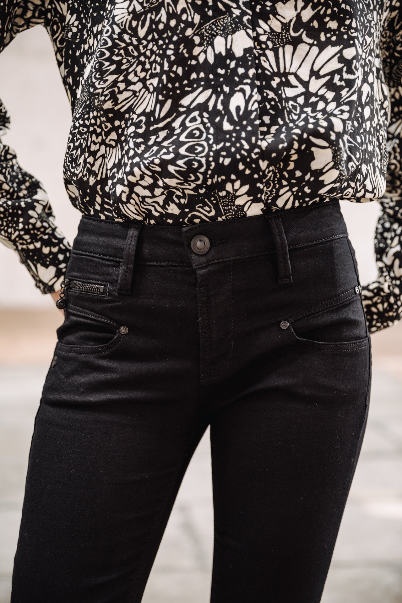 Jeans slim Femme Alexa High Waist black | Freeman T. Porter