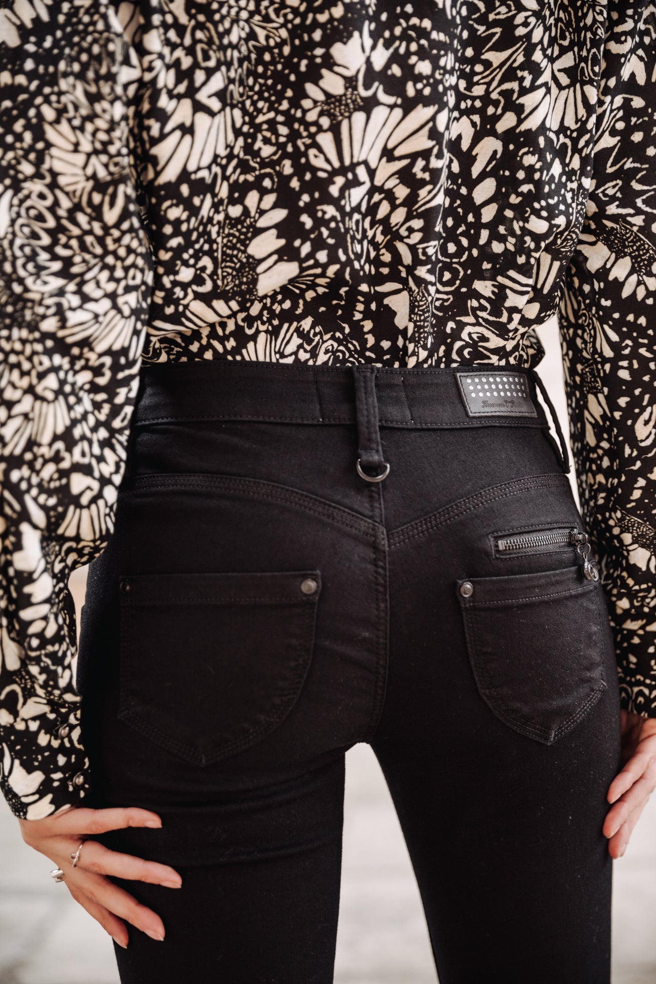 Jeans slim Femme Alexa High Waist black | Freeman T. Porter