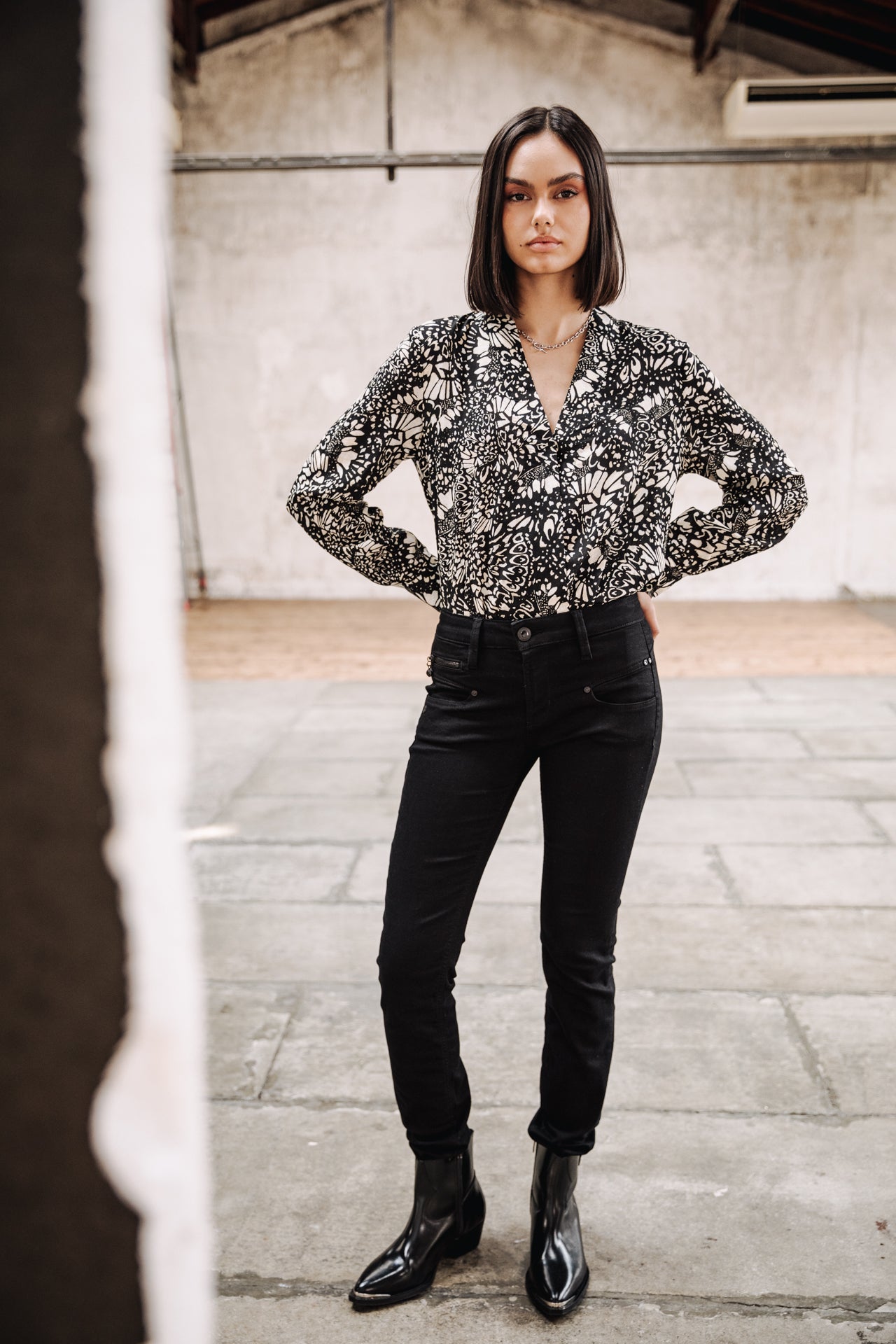 Jeans slim Femme Alexa High Waist black | Freeman T. Porter