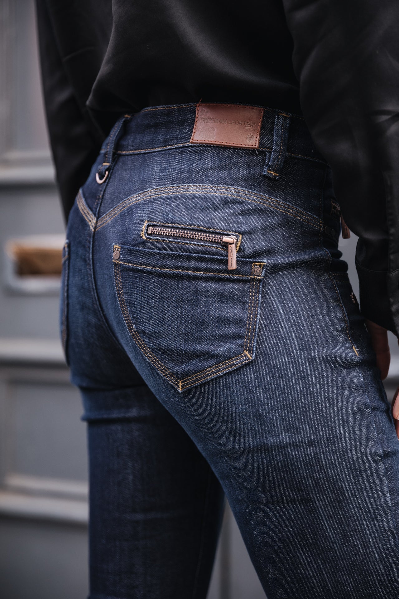 Jeans slim Femme Alexa High Waist eclipse | Freeman T. Porter