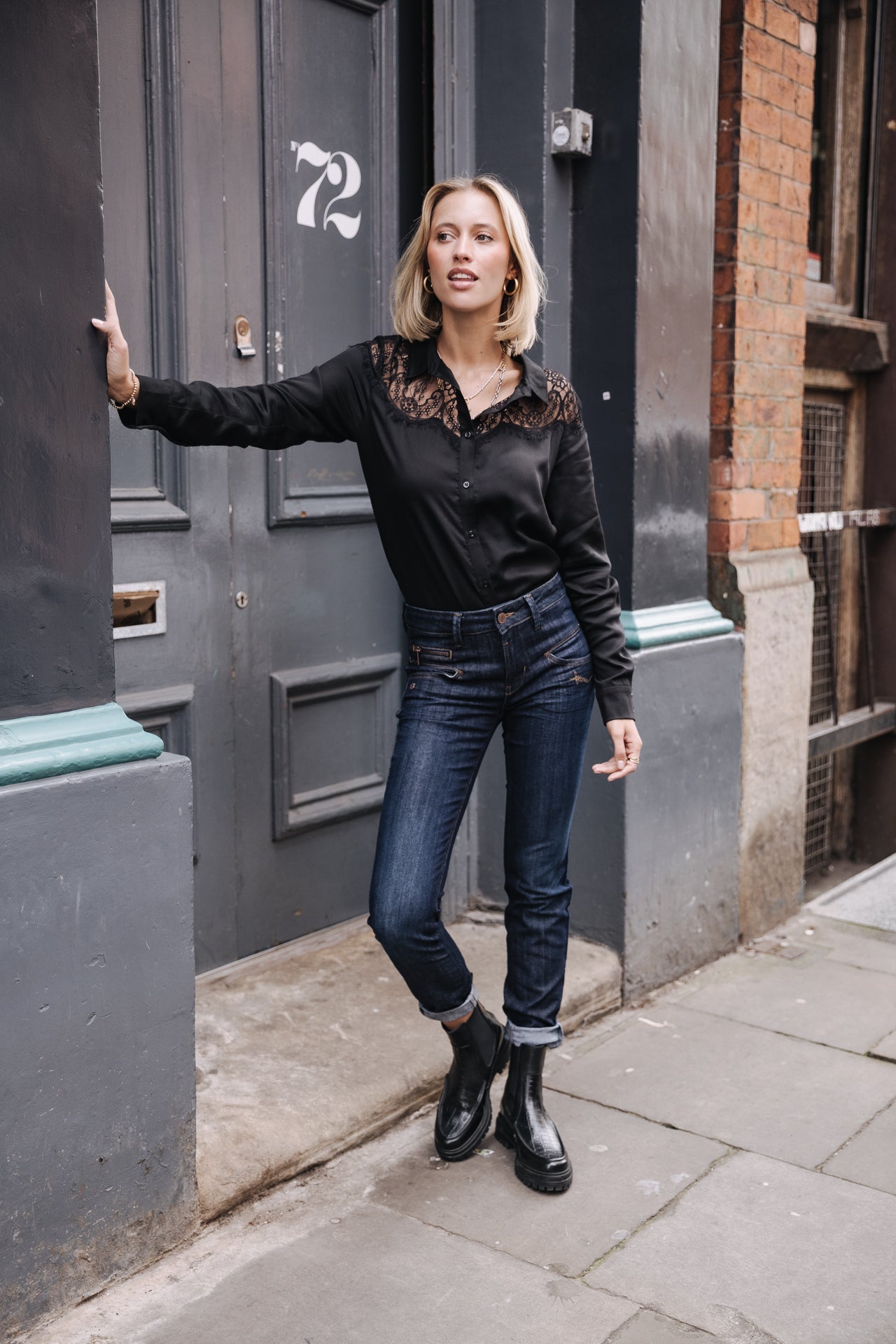 Jeans slim Femme Alexa High Waist eclipse | Freeman T. Porter