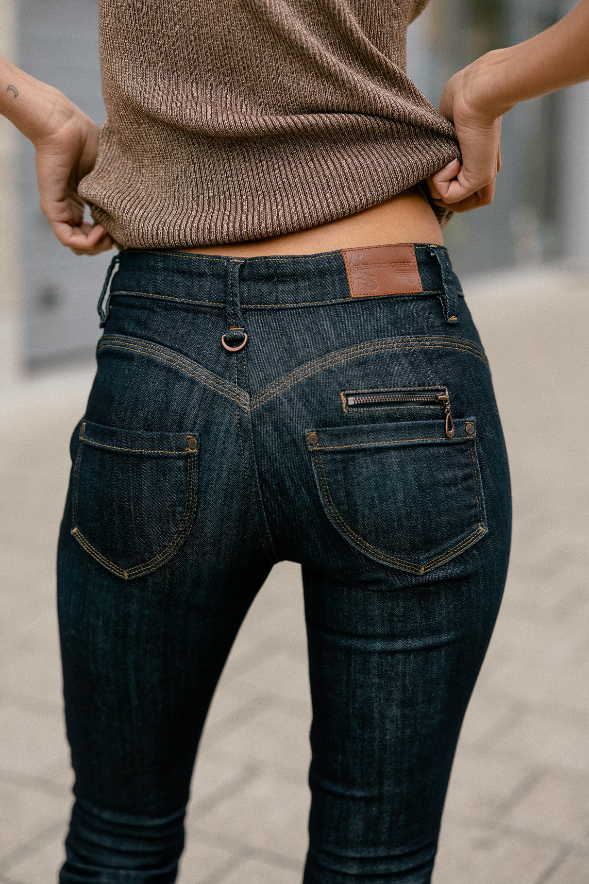 Jeans slim taille haute Femme Alexa High Waist eclipse | Freeman T. Porter