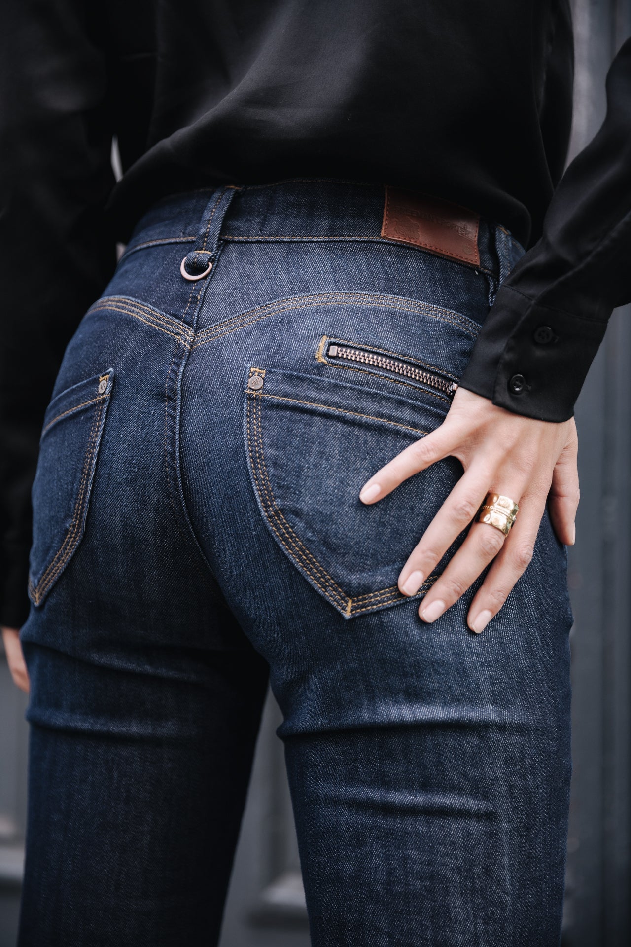 Jeans slim Femme Alexa High Waist eclipse | Freeman T. Porter