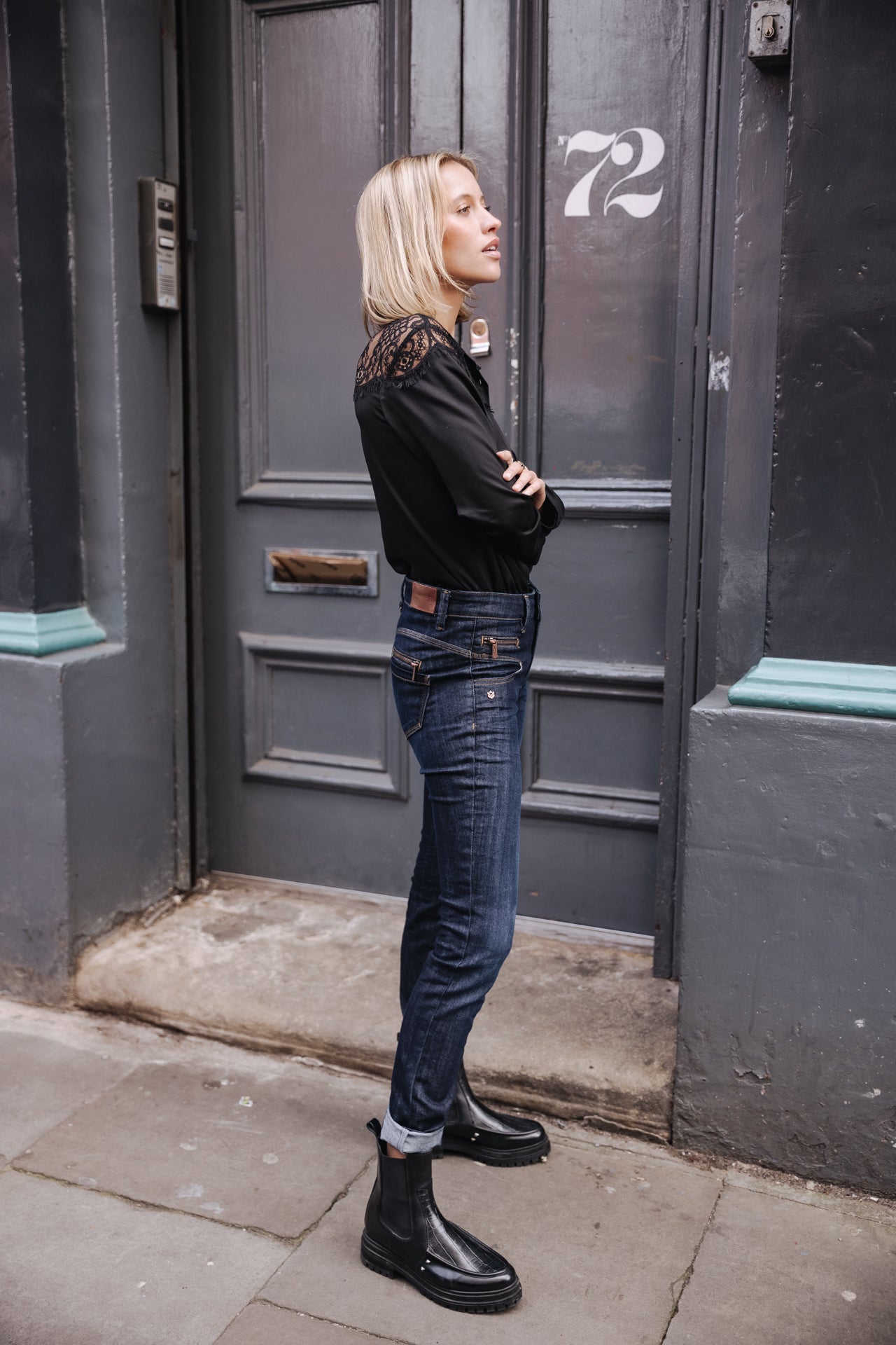 Jeans slim Femme Alexa High Waist eclipse | Freeman T. Porter