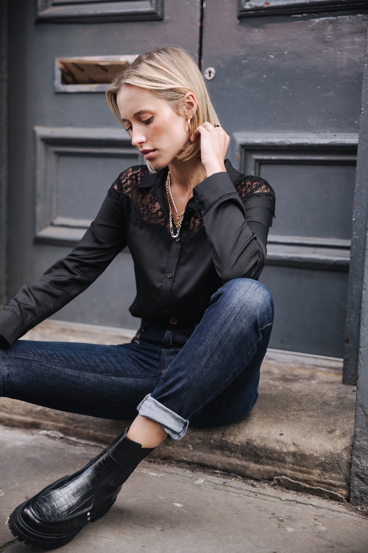 Jeans slim Femme Alexa High Waist eclipse | Freeman T. Porter
