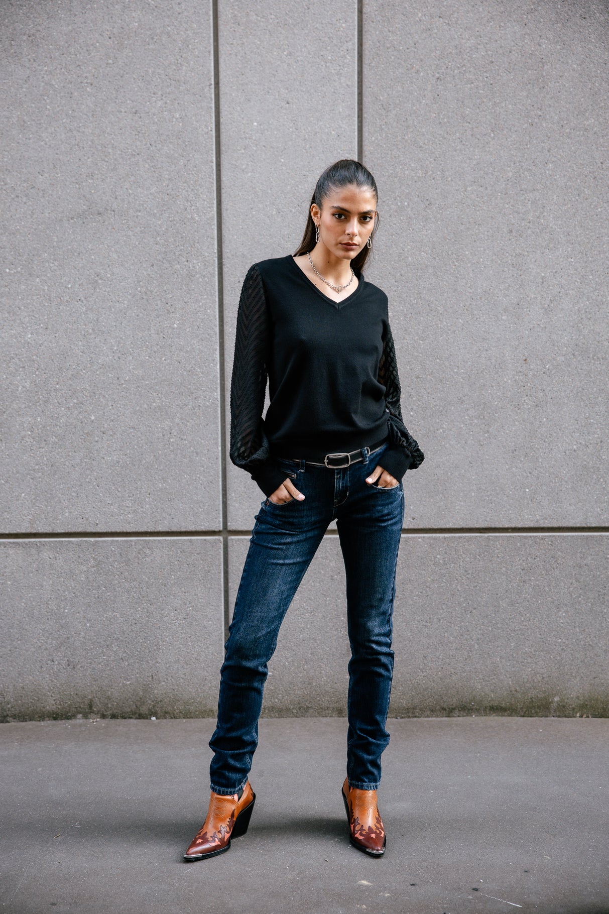 Jeans slim taille haute Femme Alexa High Waist battle | Freeman T. Porter