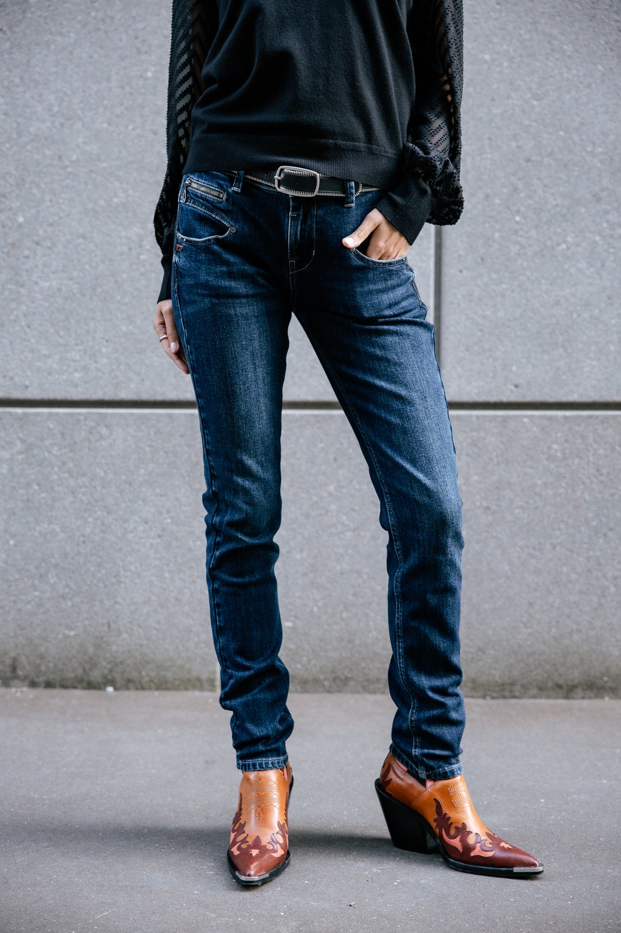 Jeans slim taille haute Femme Alexa High Waist battle | Freeman T. Porter