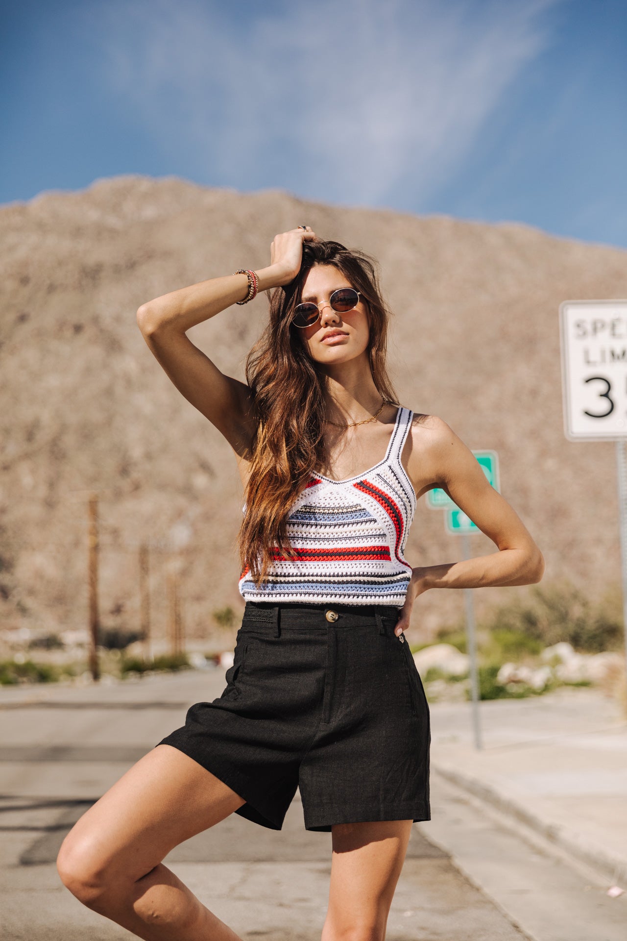 Short en lin Femme Flavie black | Freeman T. Porter