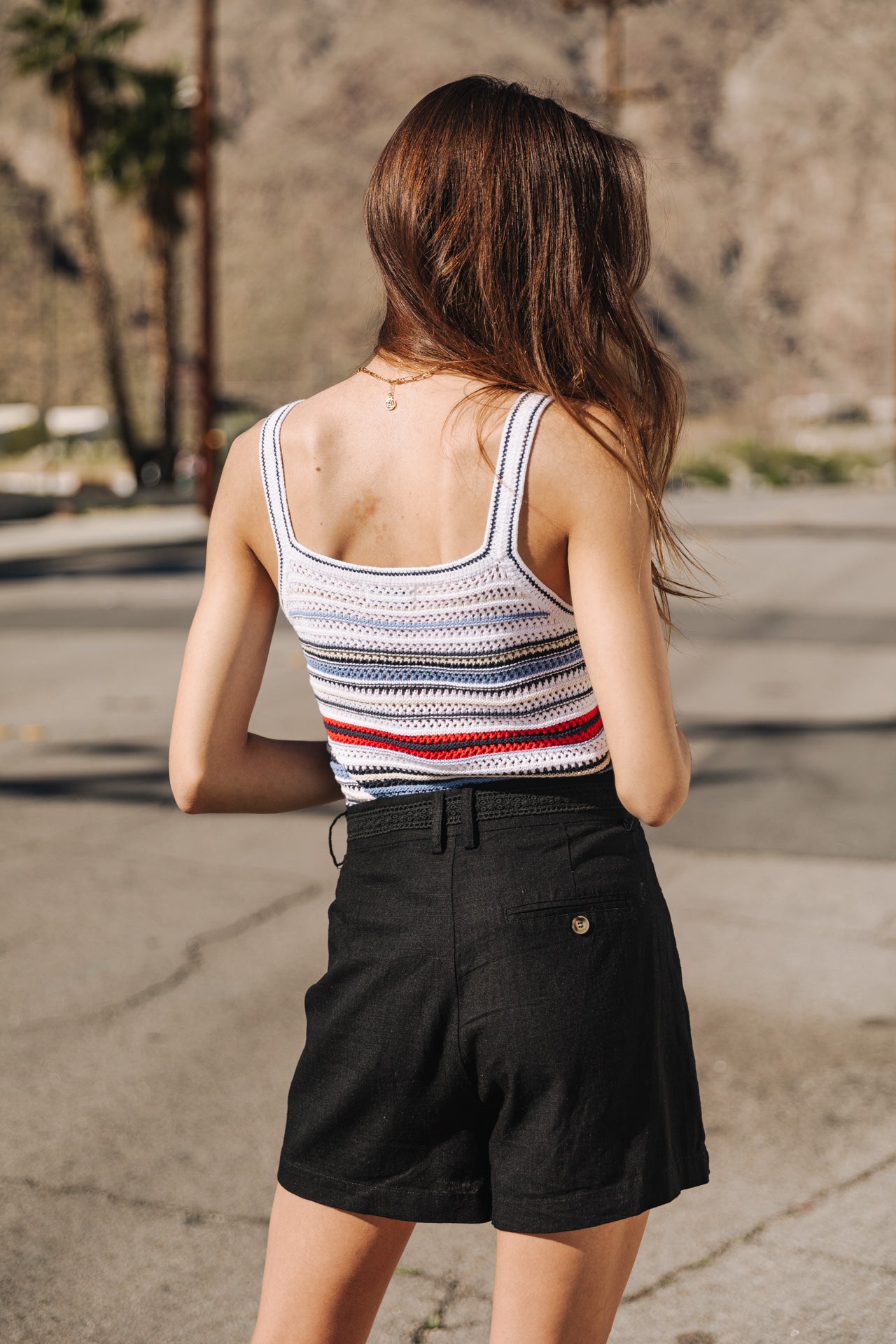 Short en lin Femme Flavie black | Freeman T. Porter