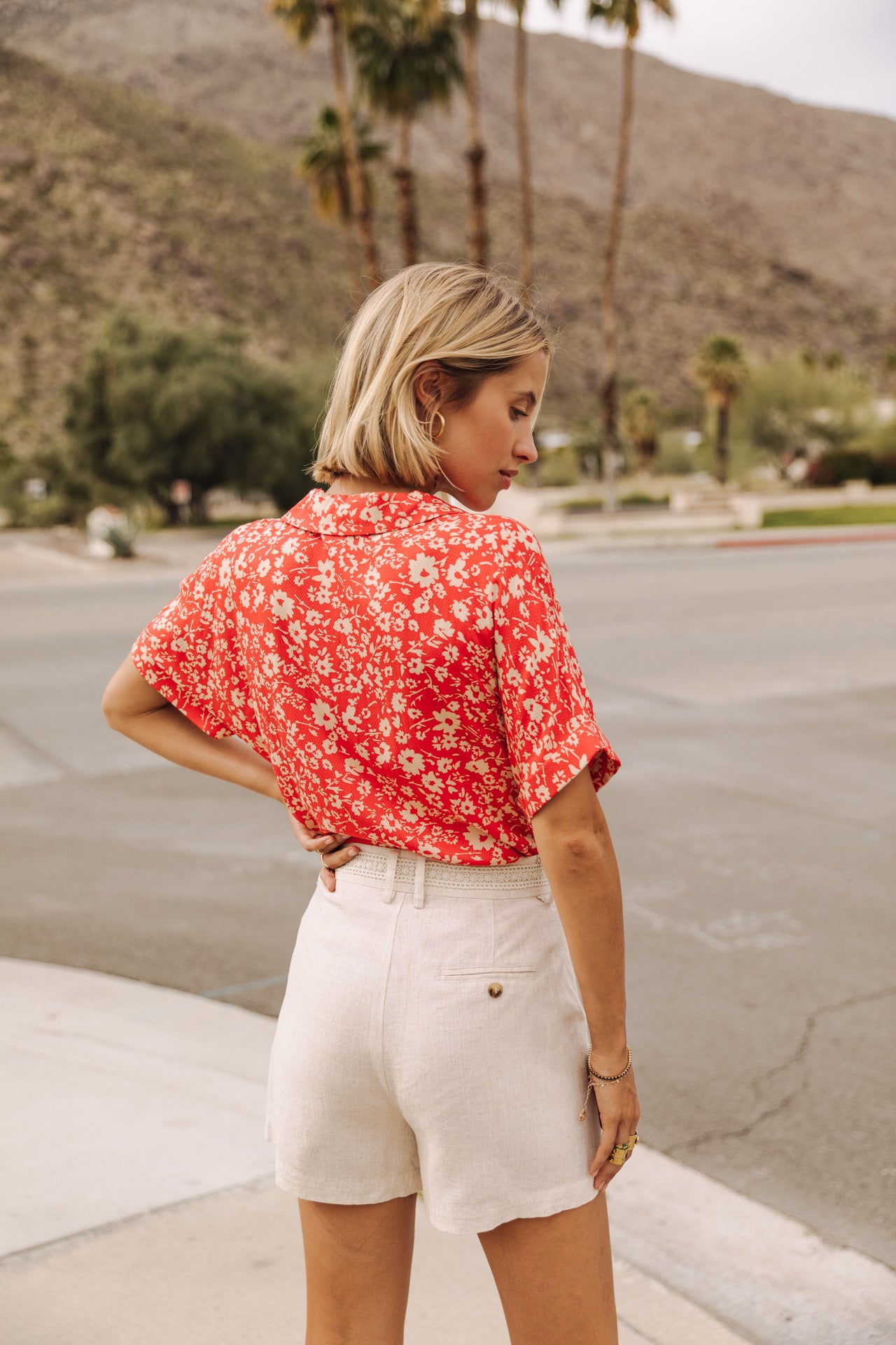 Short en lin Femme Flavie simply taupe | Freeman T. Porter