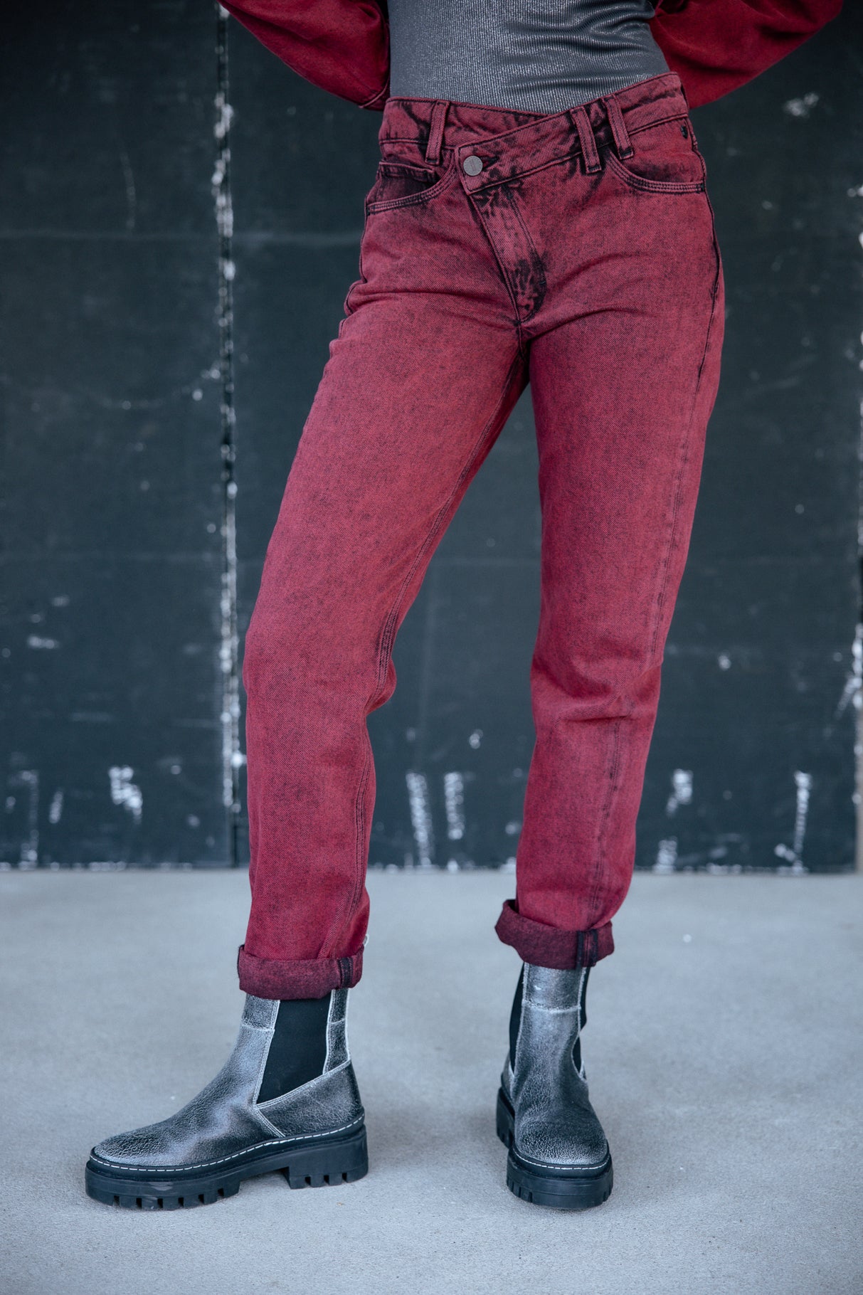 Jeans boyfriend cropped Femme Harper fire | Freeman T. Porter