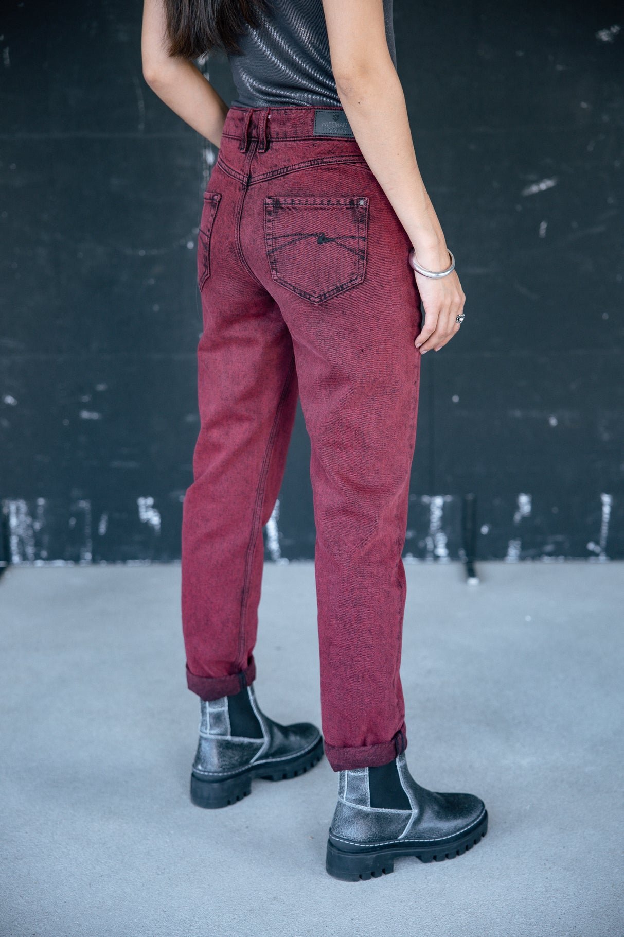 Jeans boyfriend cropped Femme Harper fire | Freeman T. Porter