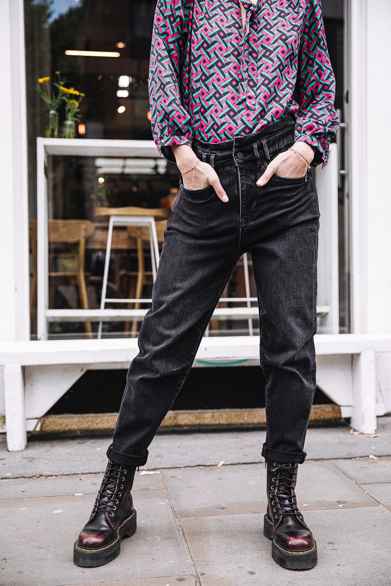 Jeans paperbag Femme Lara bosilla | Freeman T. Porter
