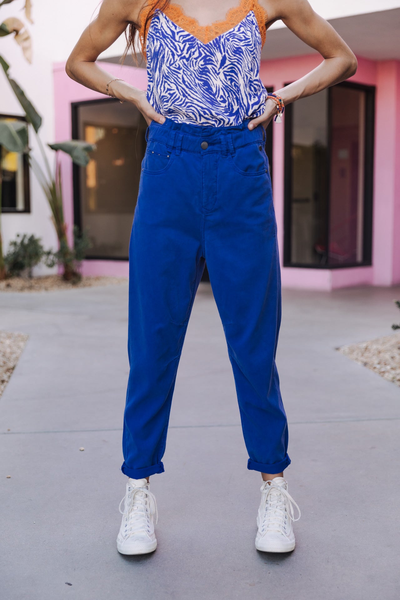 Pantalon paperbag Femme Lara Jazz surf the web | Freeman T. Porter