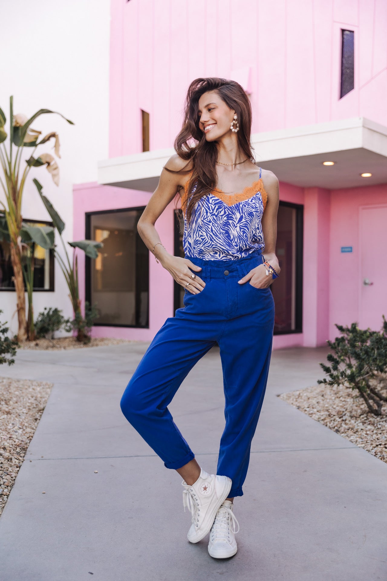 Pantalon paperbag Femme Lara Jazz surf the web | Freeman T. Porter