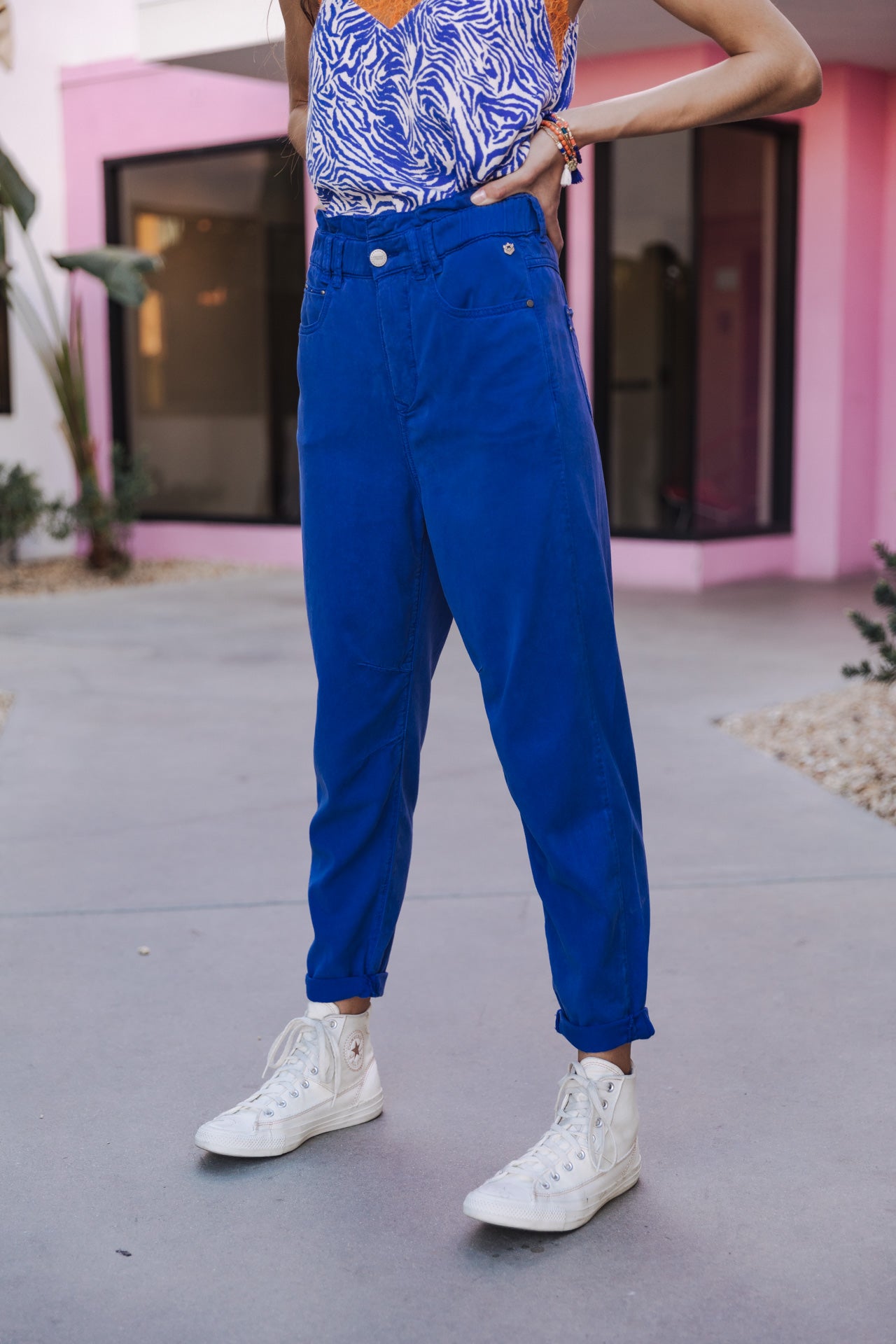 Pantalon paperbag Femme Lara Jazz surf the web | Freeman T. Porter