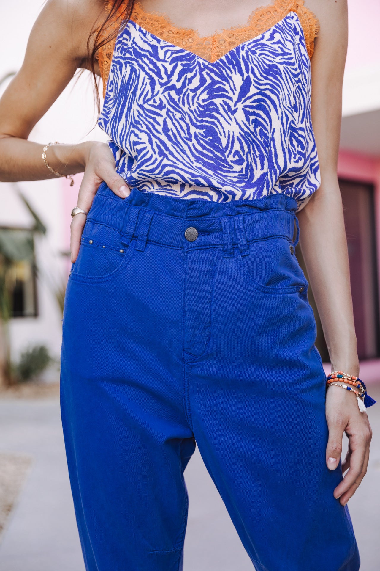 Pantalon paperbag Femme Lara Jazz surf the web | Freeman T. Porter