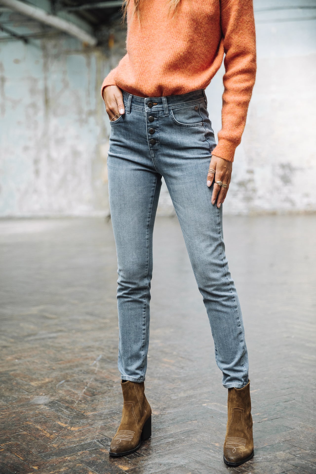 Jeans slim taille haute Femme Meryle buddy | Freeman T. Porter