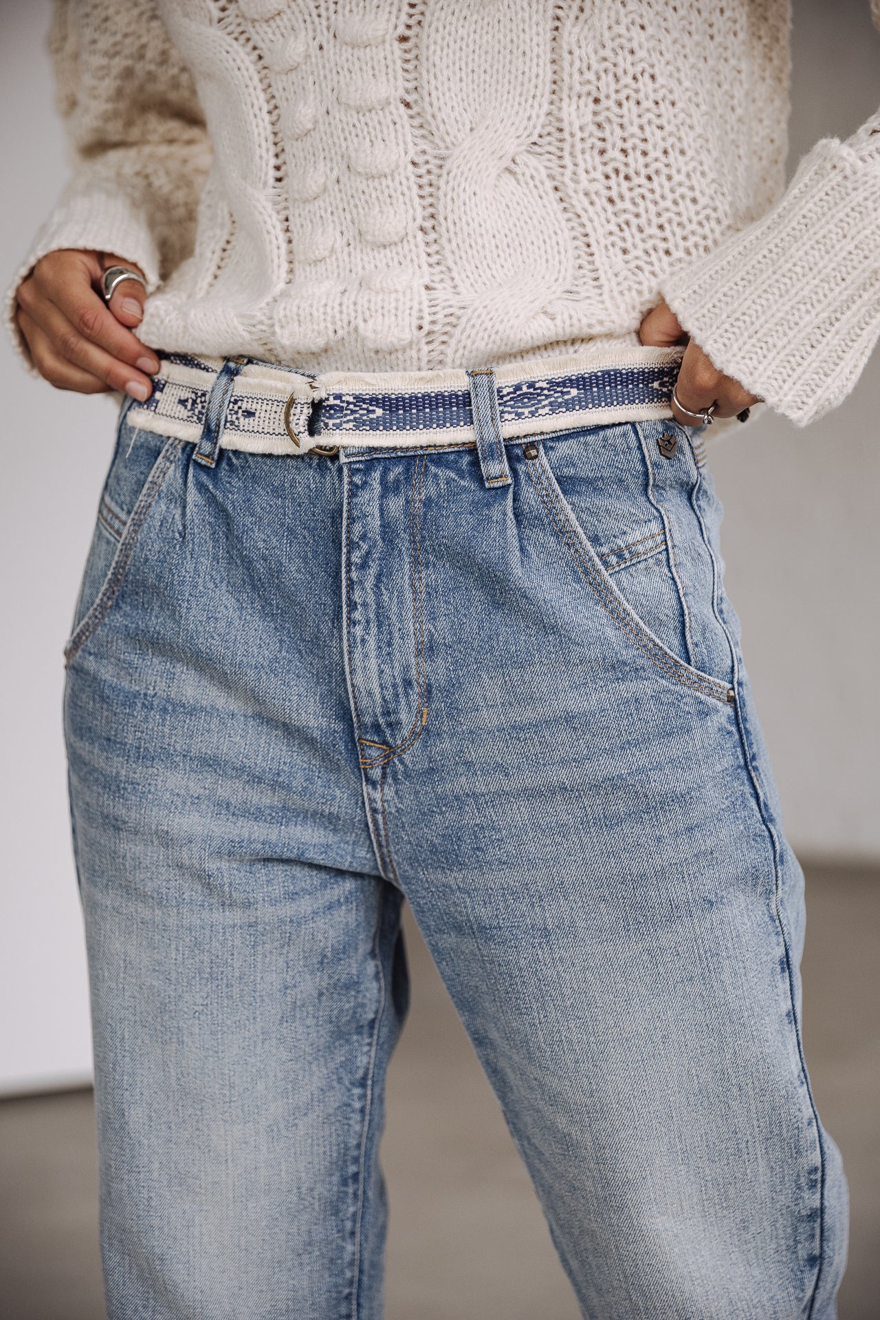 Jeans slouchy Femme Natasha Denim fitz | Freeman T. Porter