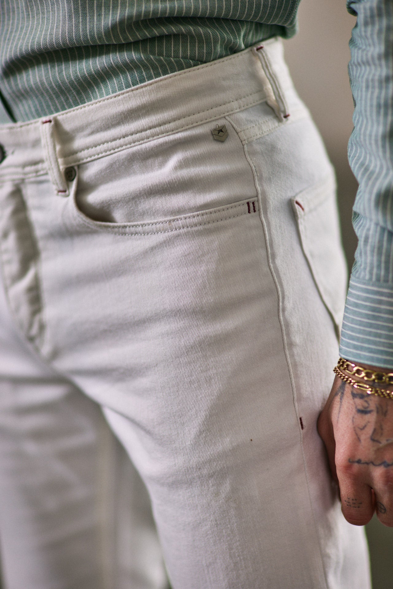 Pantalon droit Homme Jimmy Andalousia off white | Freeman T. Porter